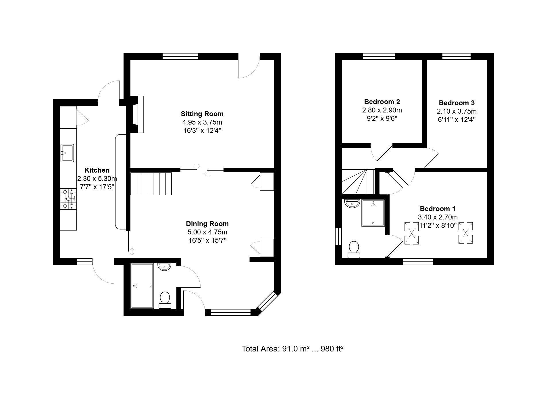 1 Clock Row, High Street, Hunstanton floorplan