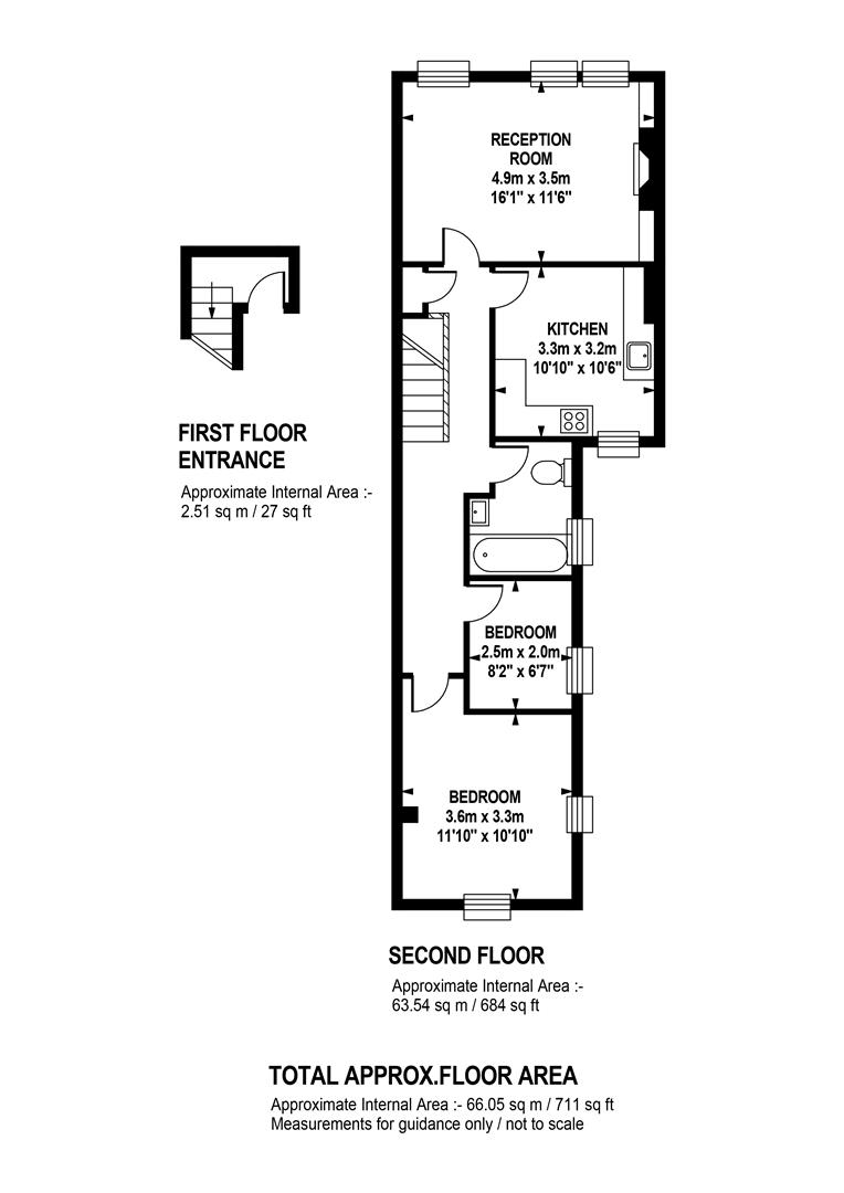 Flat 3, 100, Southwell Road, London floorplan