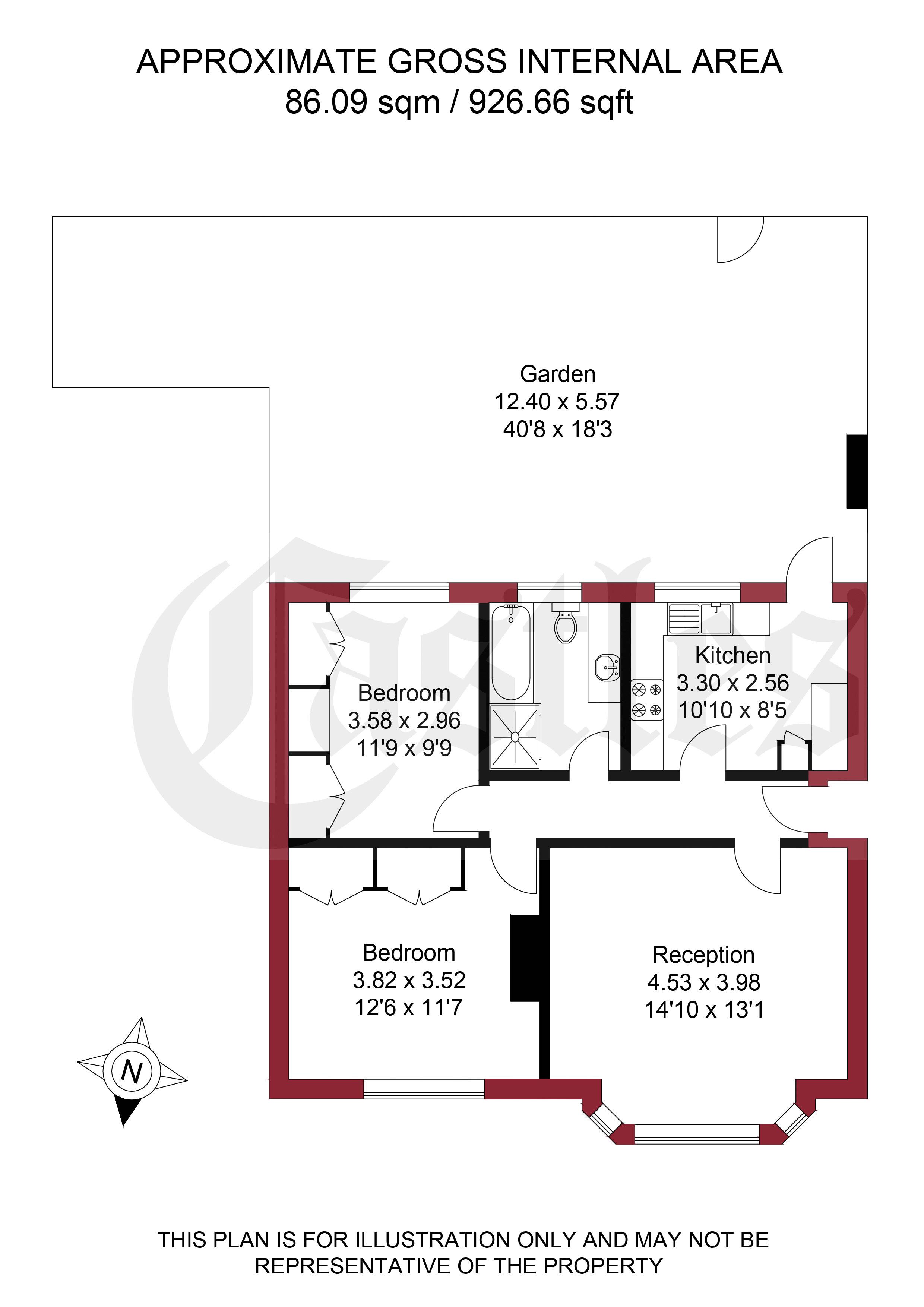 2 Bedrooms Flat for sale in Severn Drive, Enfield EN1