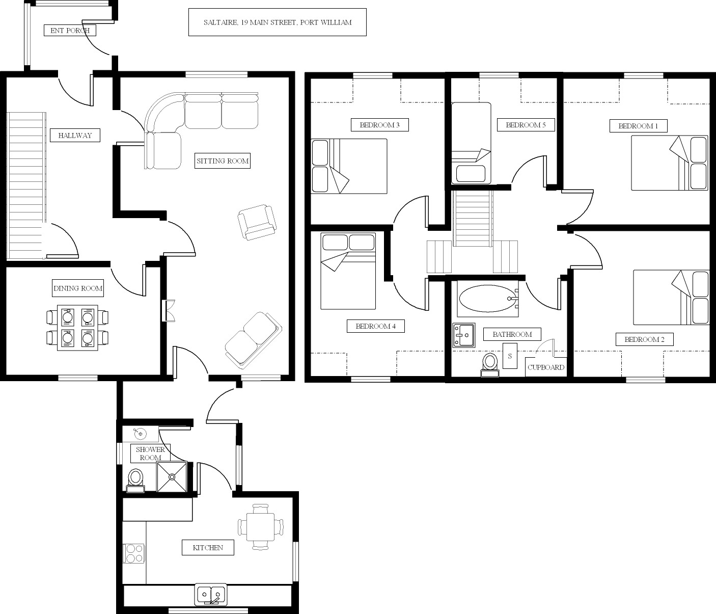 5 bed end terrace house for sale in Main Street, Port William, Newton