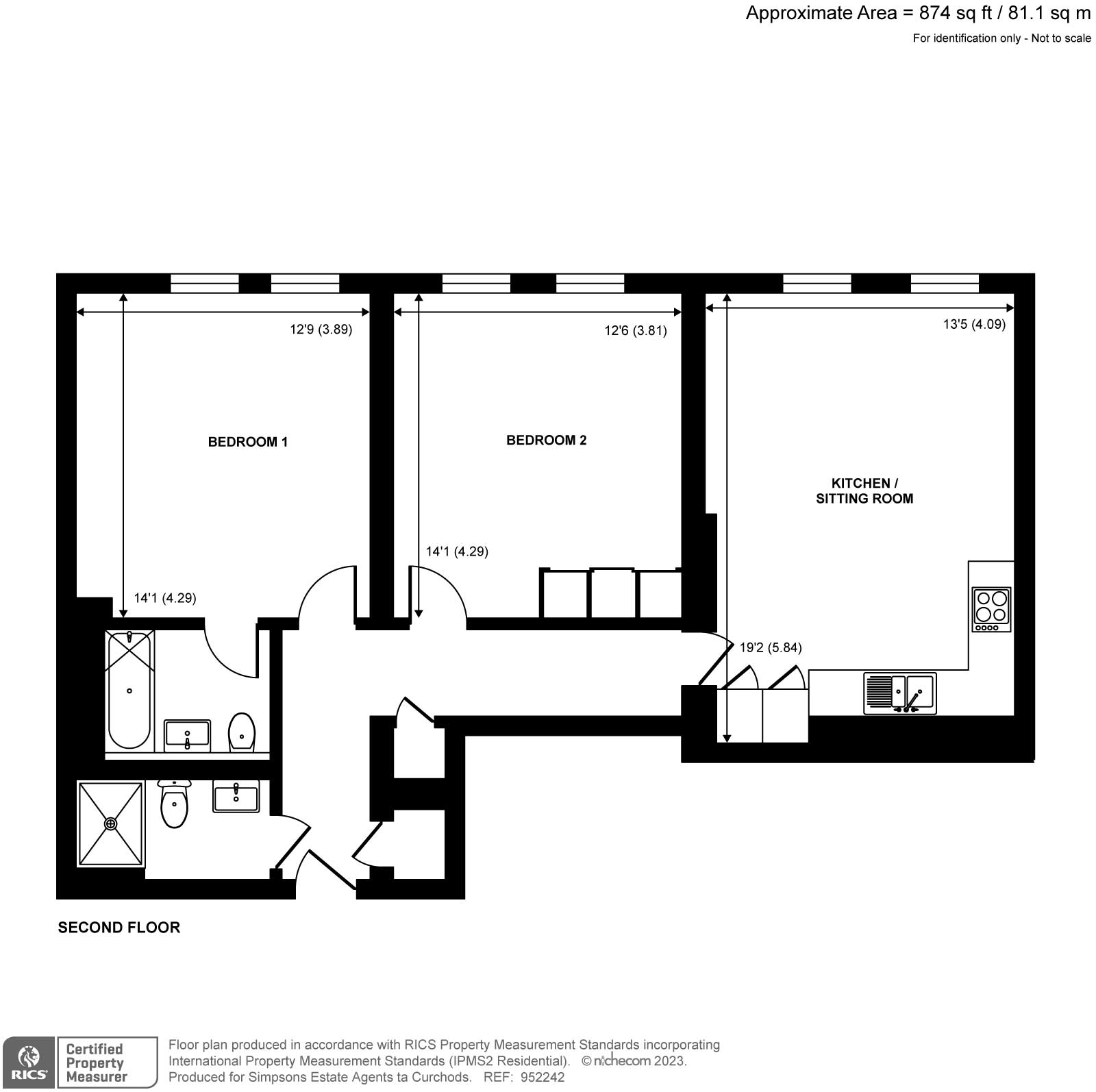 26 Normansfield Court, 22, Langdon Park, Teddington floorplan