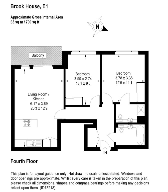 2 Bedrooms Flat to rent in Brook House, 3 Fletcher Street E1