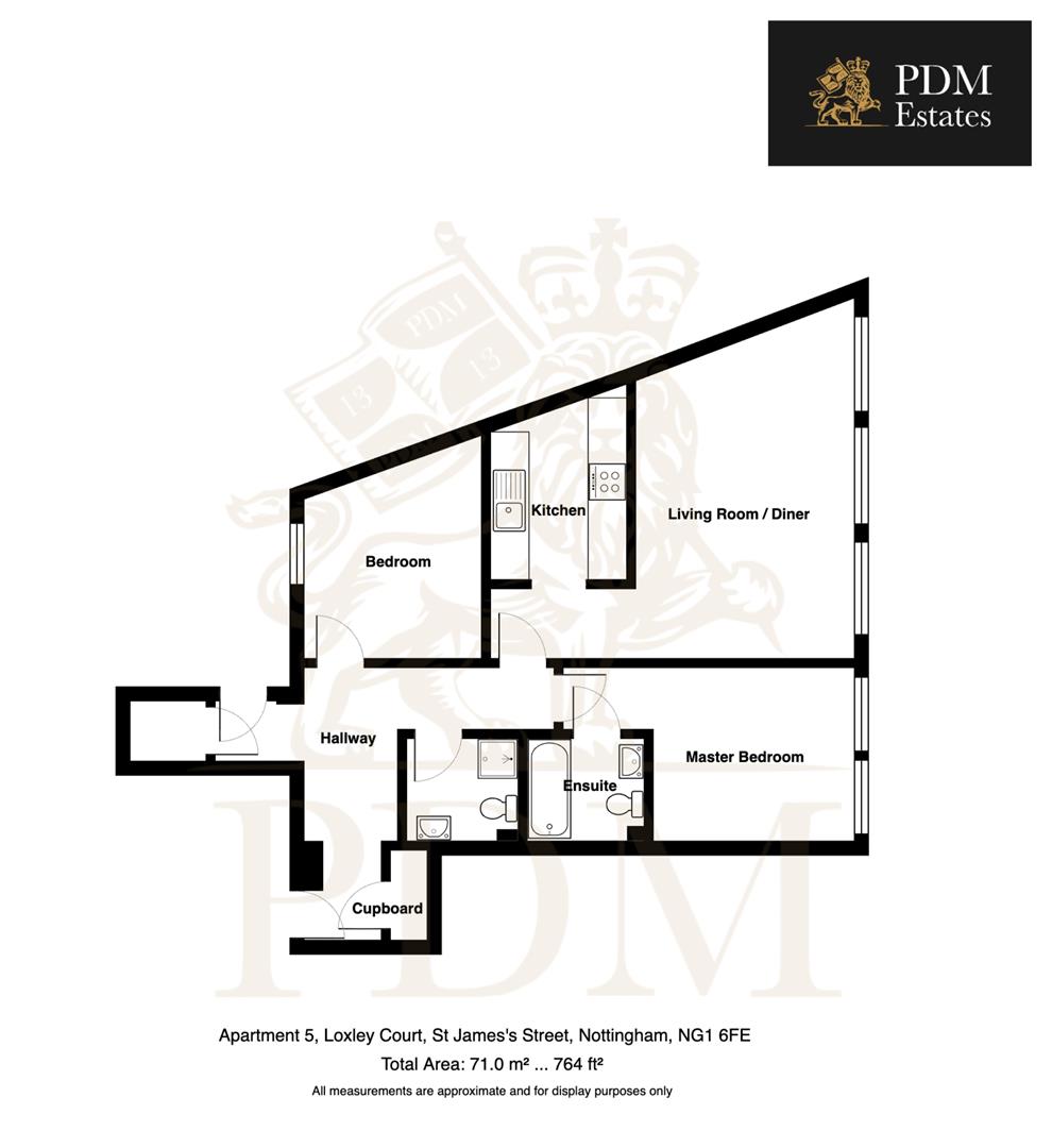 Apartment 5, Loxley Court, St. James's Street, Nottingham floorplan