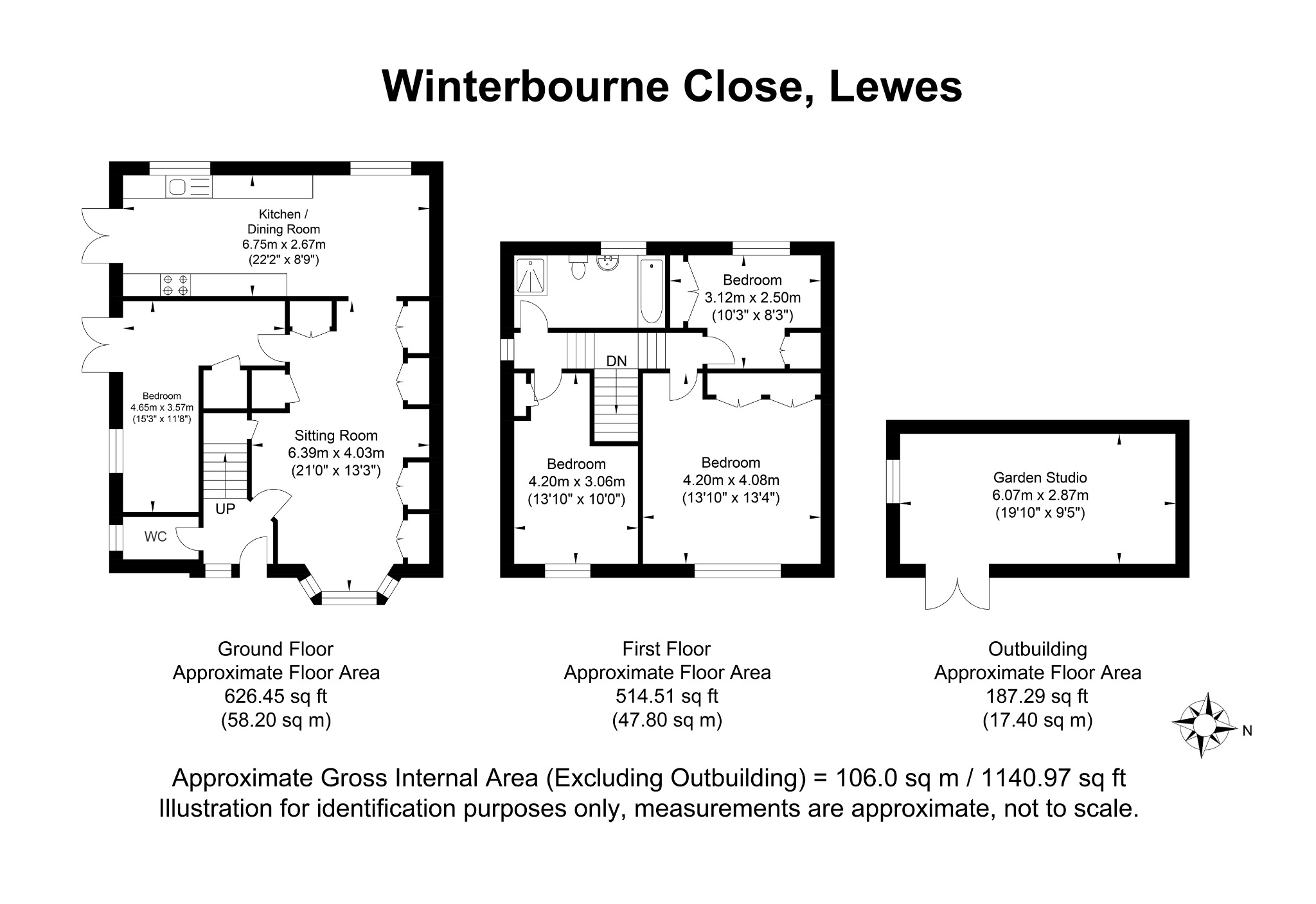 2 Winterbourne Close, Lewes, East Sussex floorplan