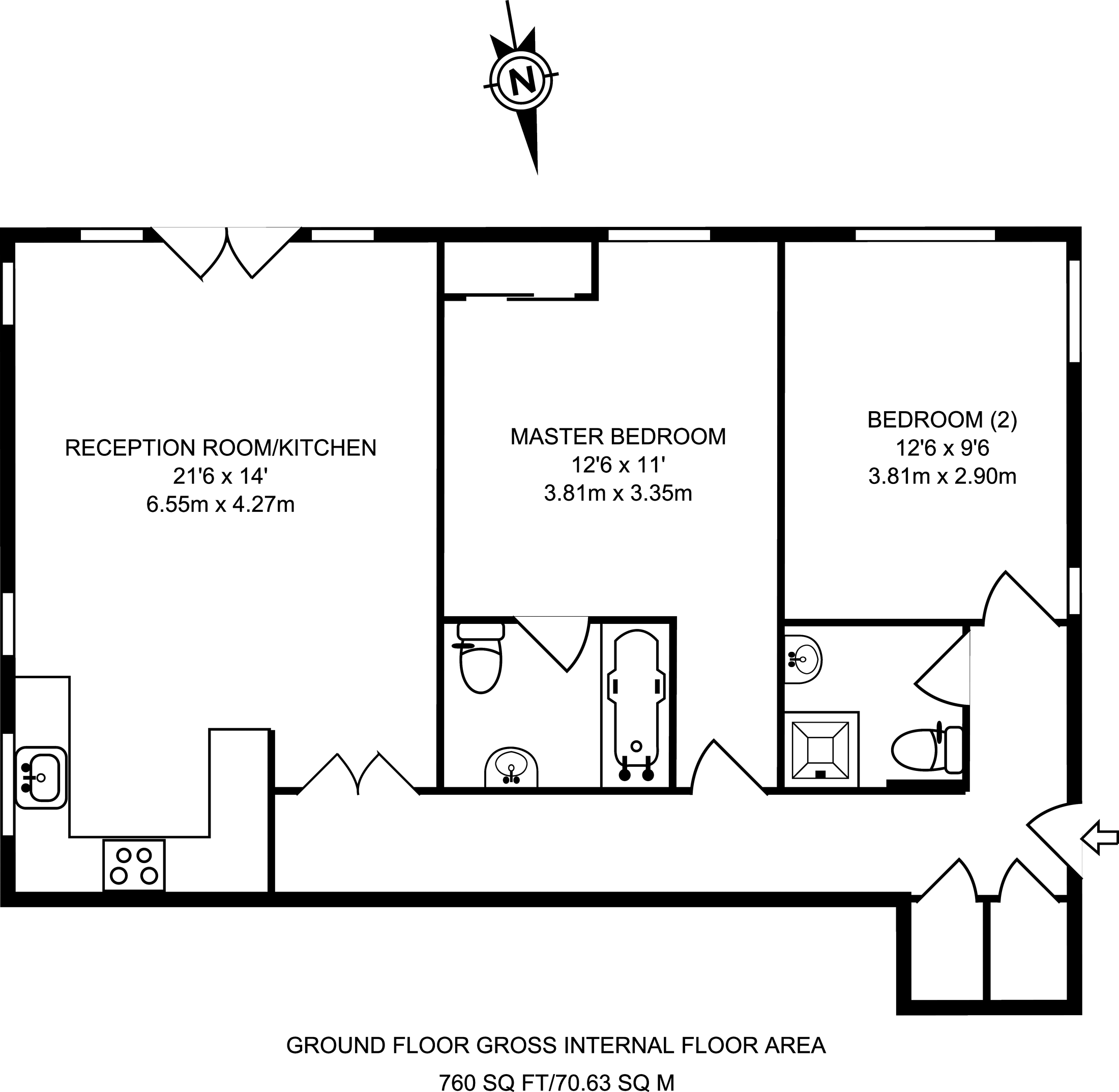 2 Bedrooms Flat to rent in Cottage Close, Harrow HA2