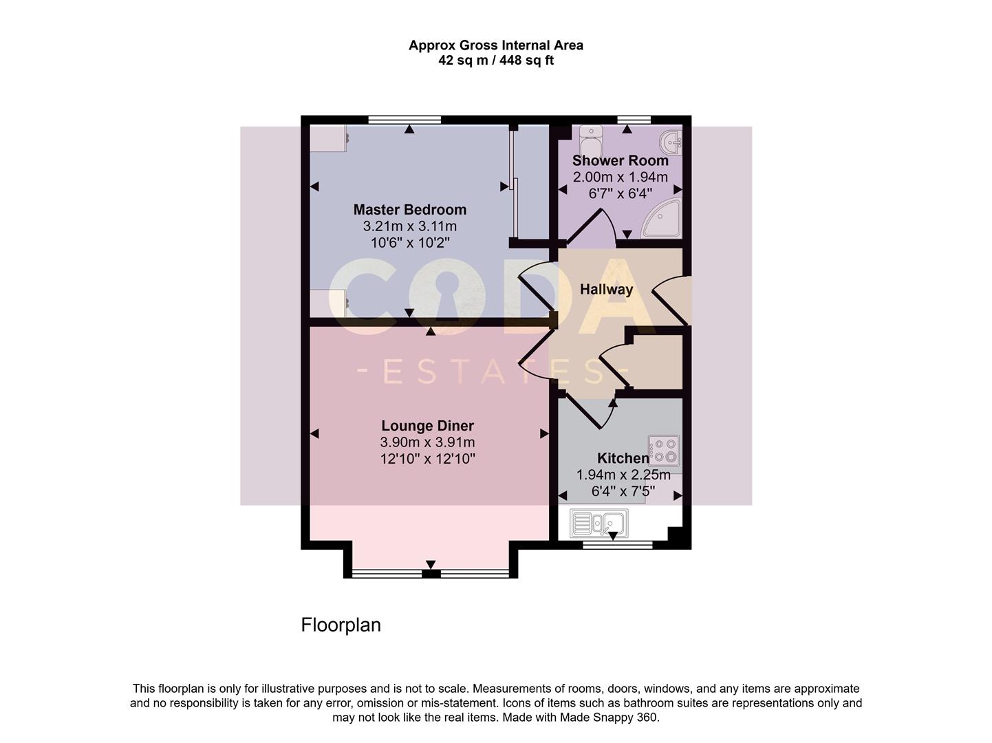 22, Campsie Court, Glasgow floorplan