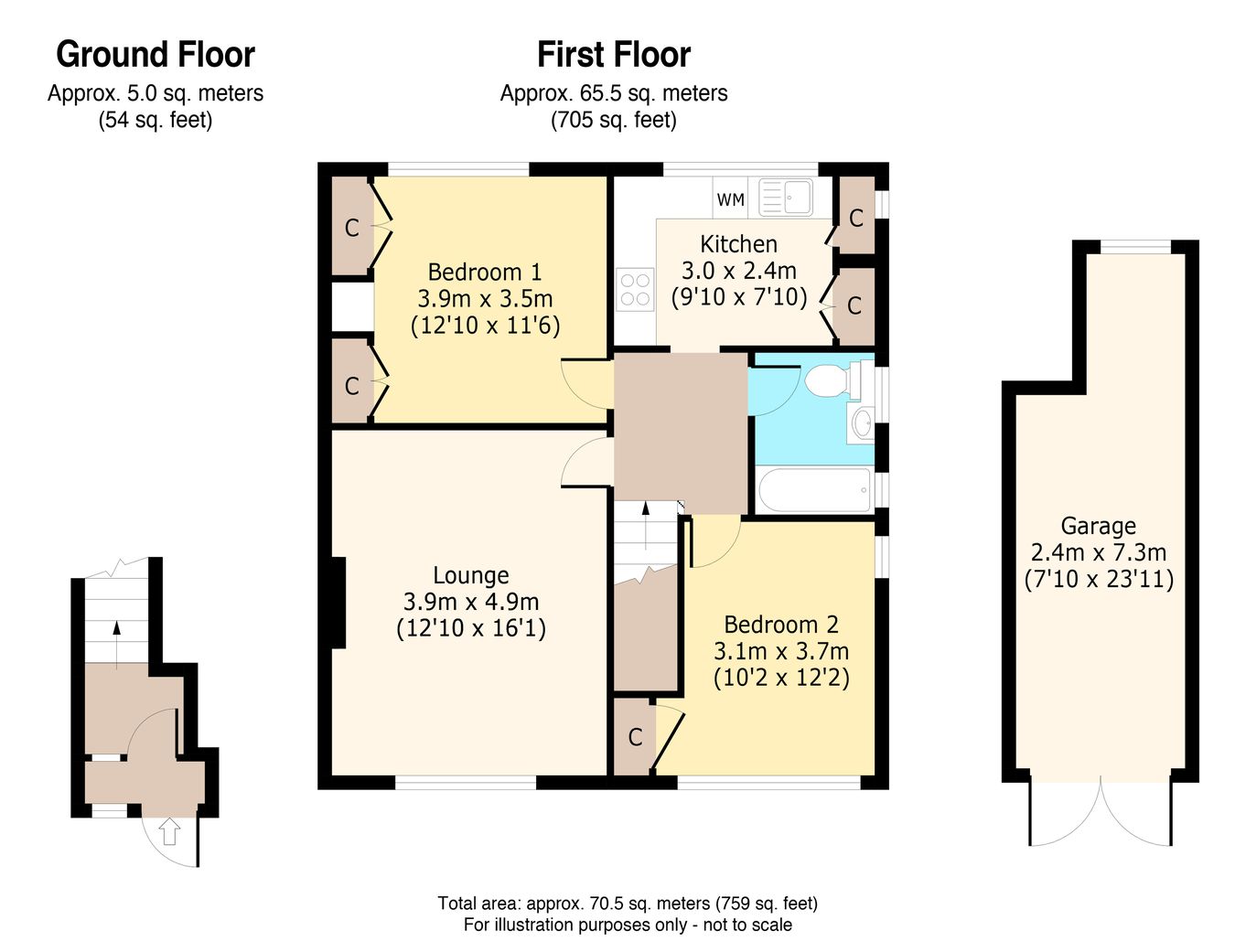 185, Bexley Road, London floorplan