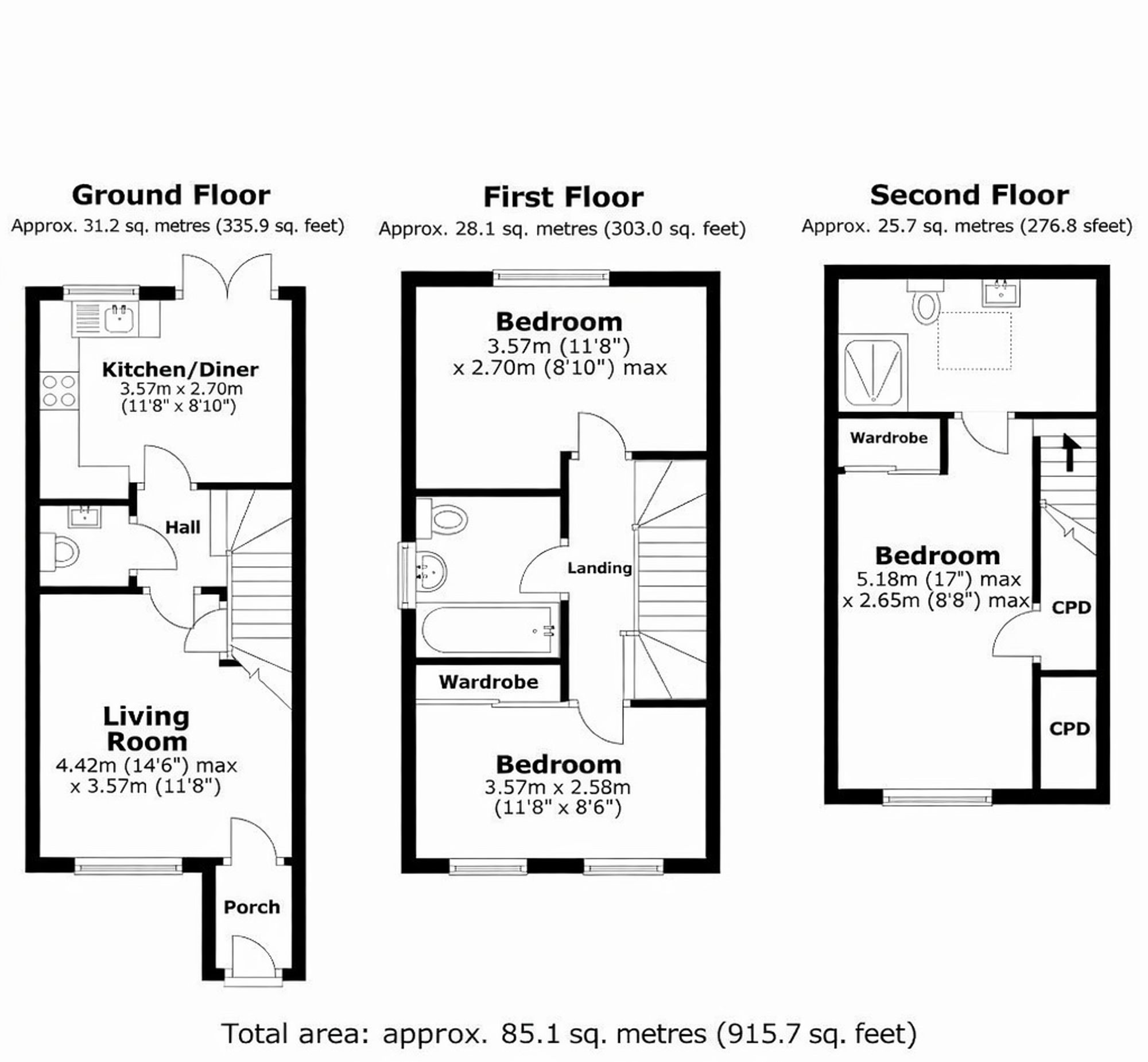 9 Hudson Way, Ipswich floorplan