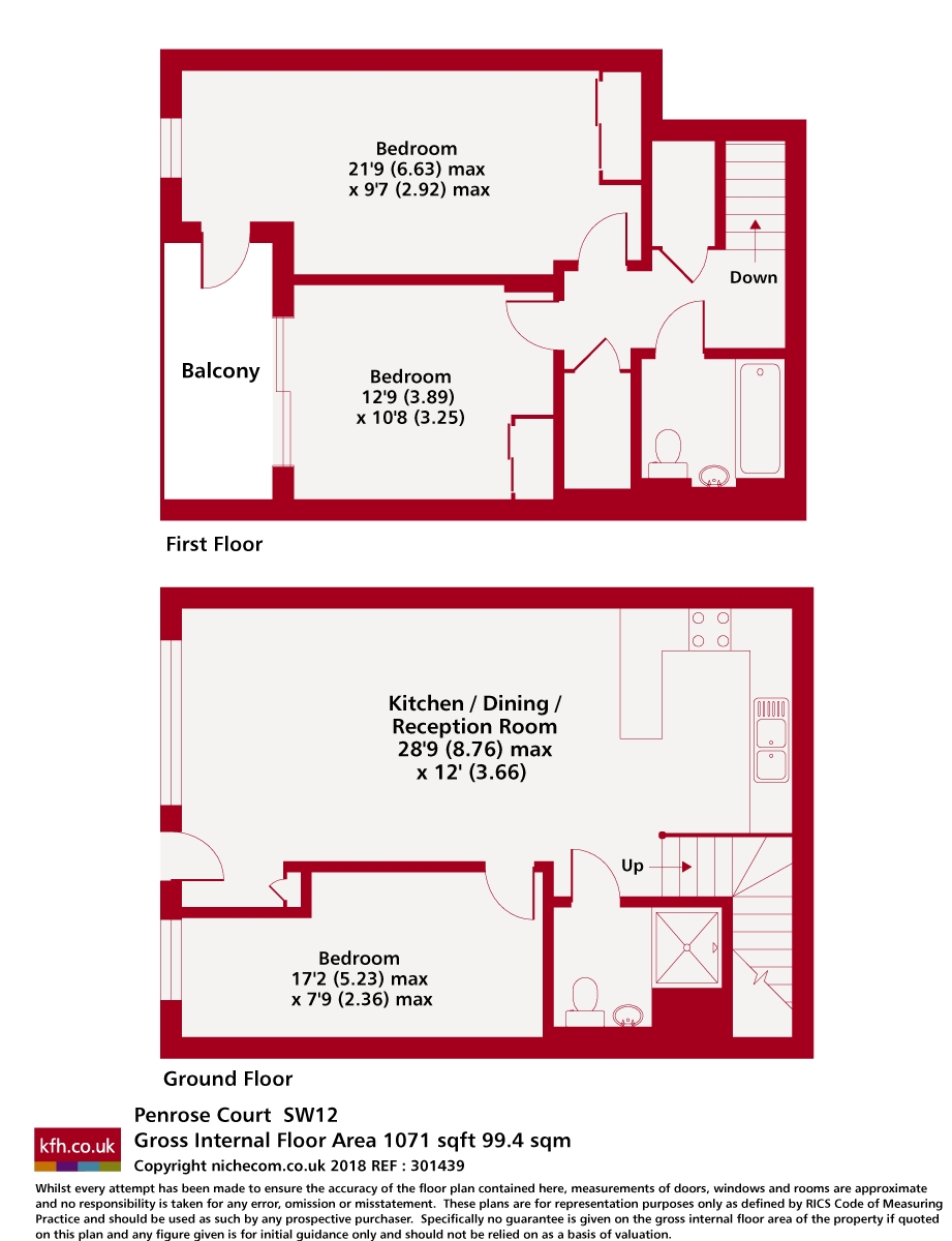 2 Penrose Court, 20, Boundaries Road, London floorplan