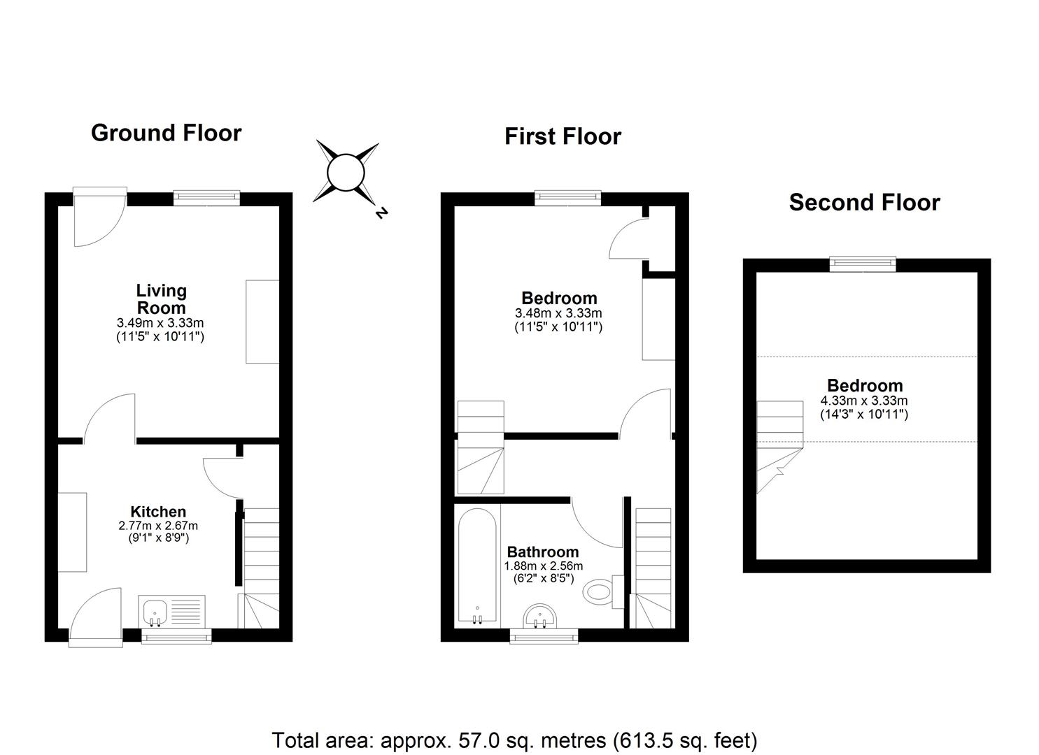 496, Station Road, Aylesford floorplan