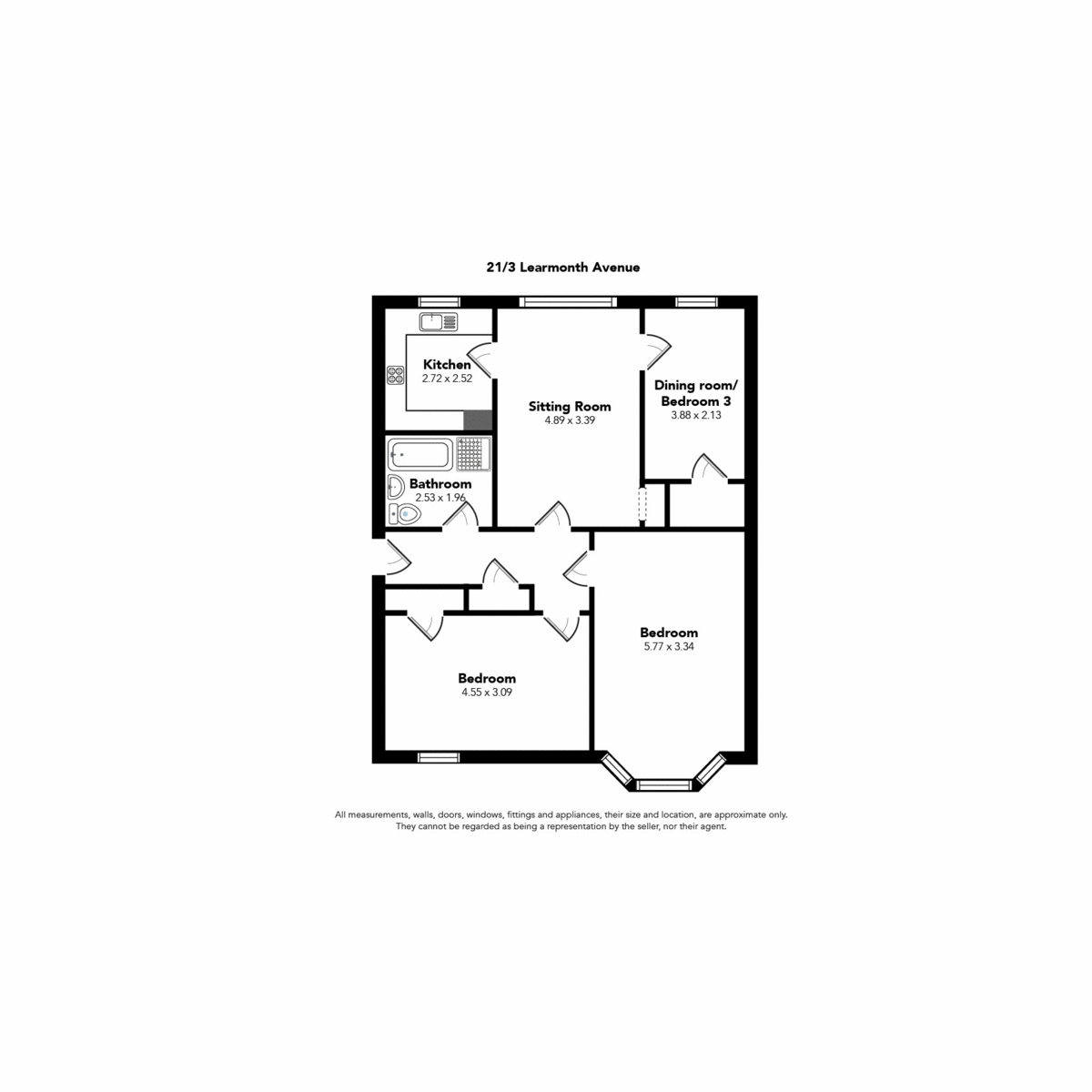 21/3, Learmonth Avenue, Edinburgh floorplan