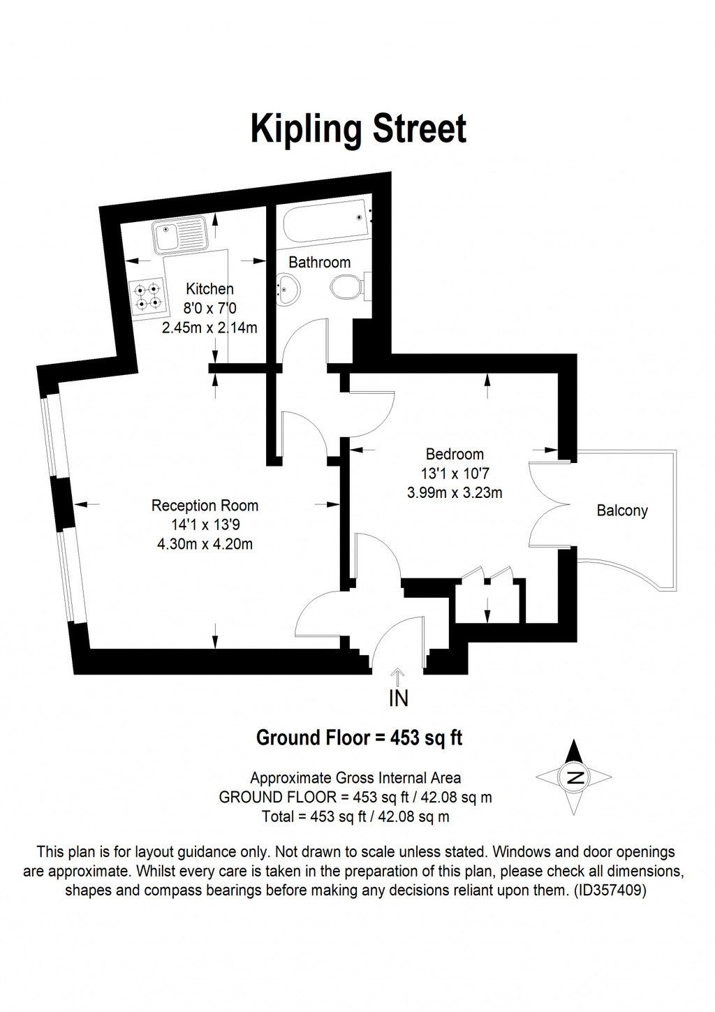 Flat 1, 48, Kipling Street, London Bridge floorplan