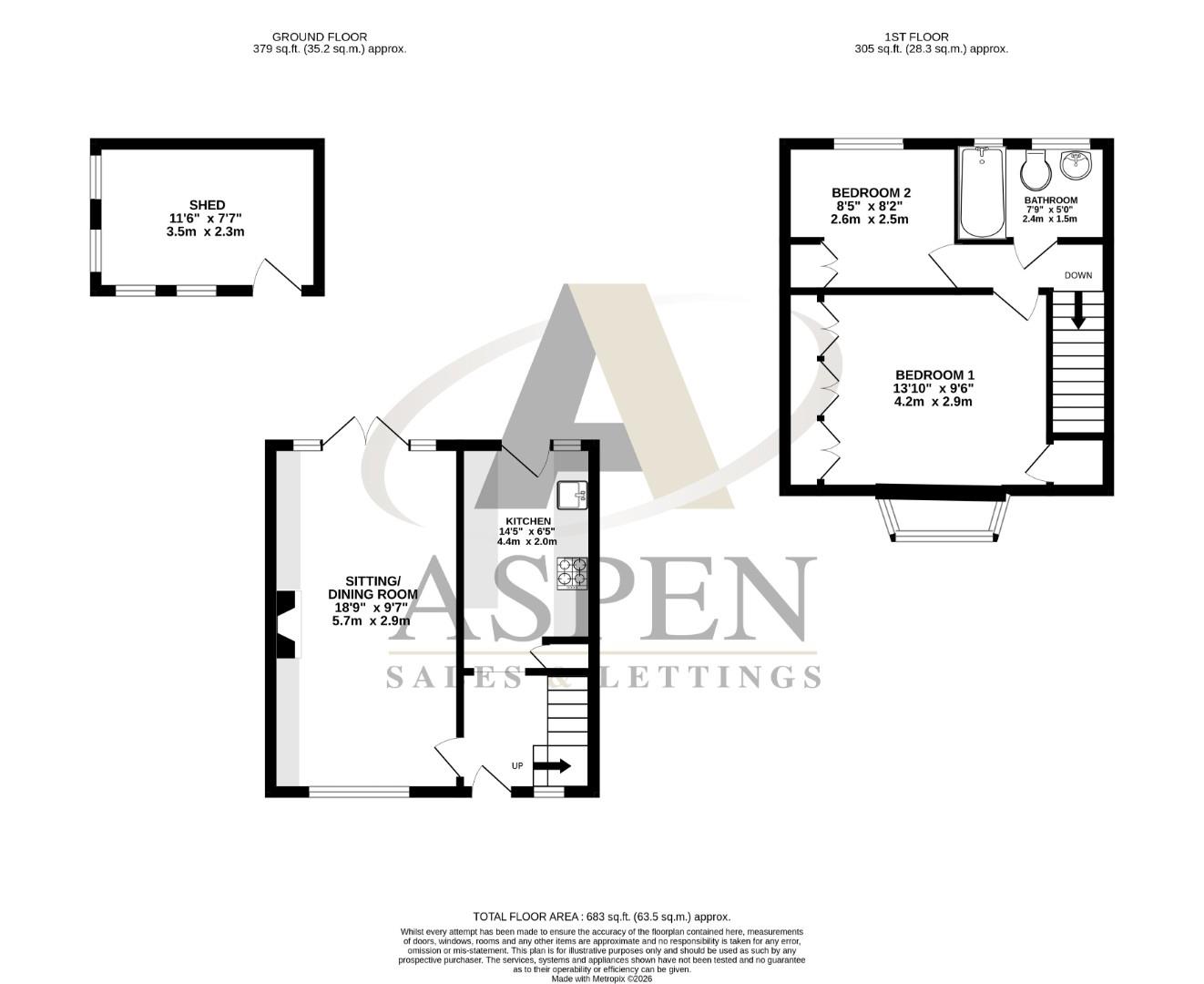 13, Village Way, Ashford floorplan