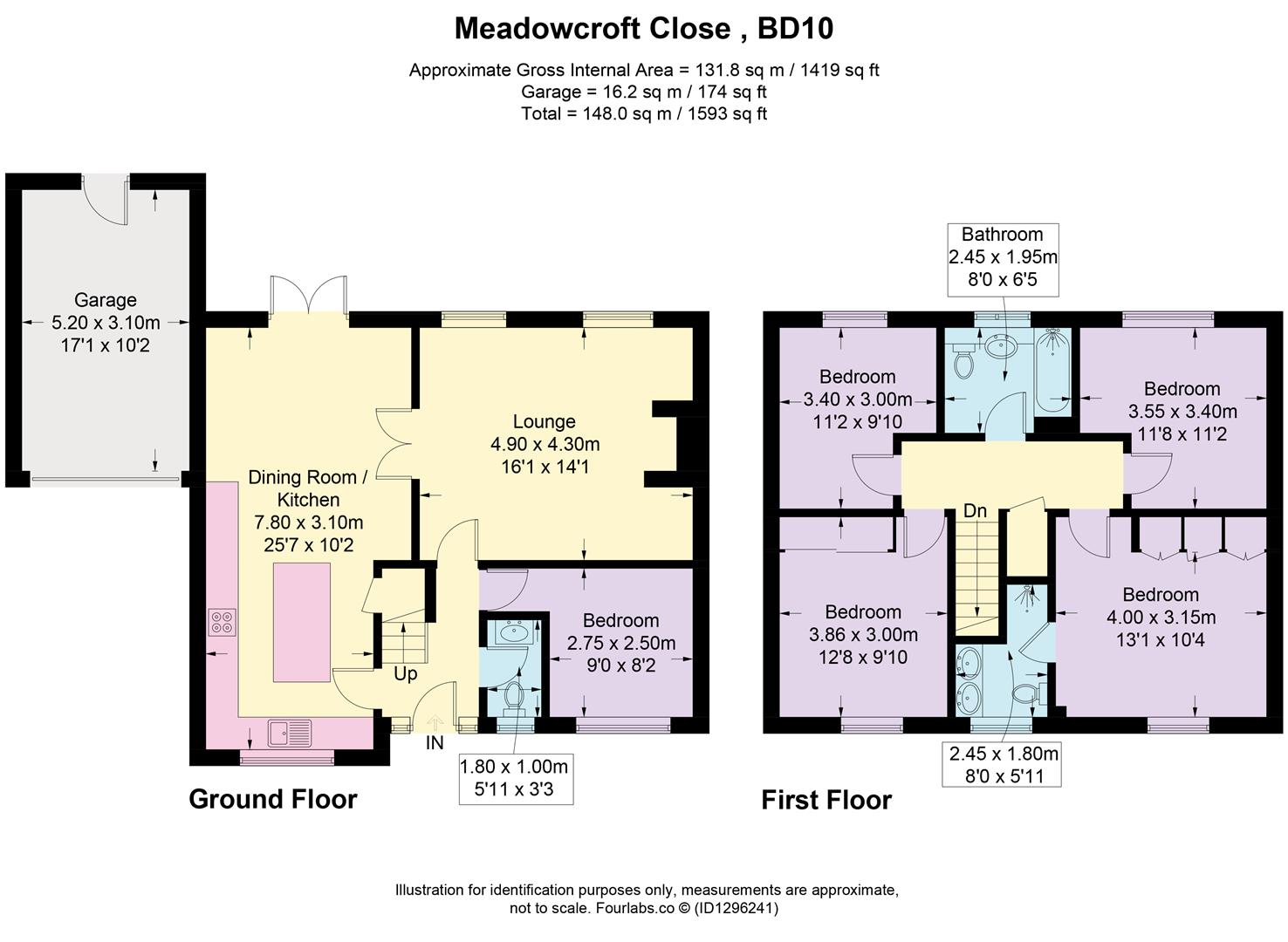 9, Meadowcroft Close, Bradford floorplan