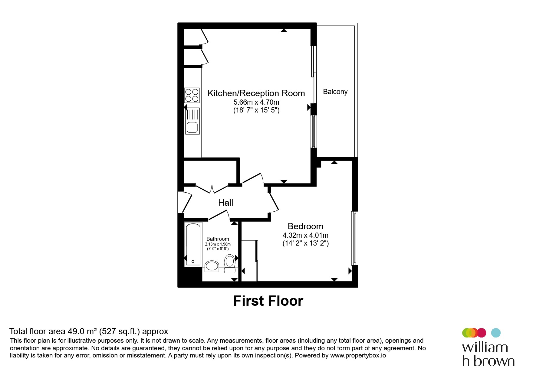 Flat 1, Newport House, Fitch Way, Rainham floorplan