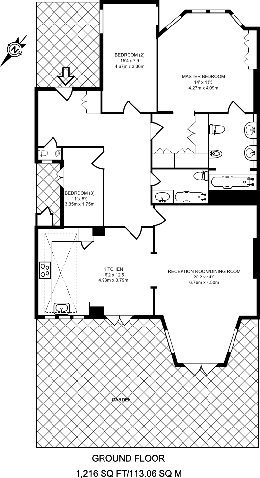 3 Bedrooms Flat to rent in Fellows Road, Swiss Cottage, London NW3