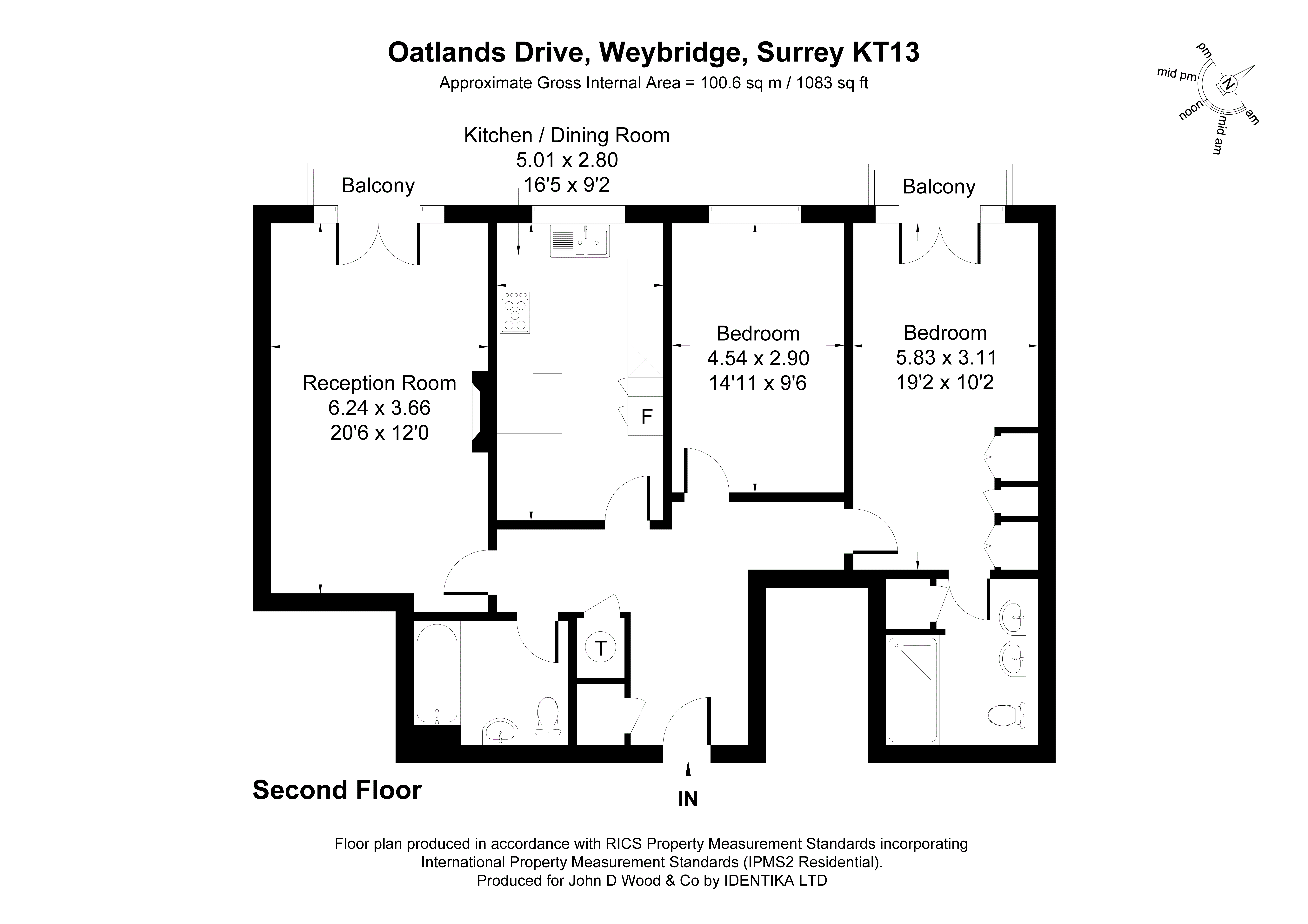Flat 8, Beckworth Place, 50, Oatlands Drive, Surrey floorplan