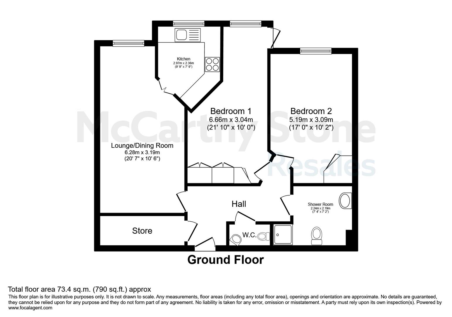 4 Park House, Old Park Road, Hitchin floorplan