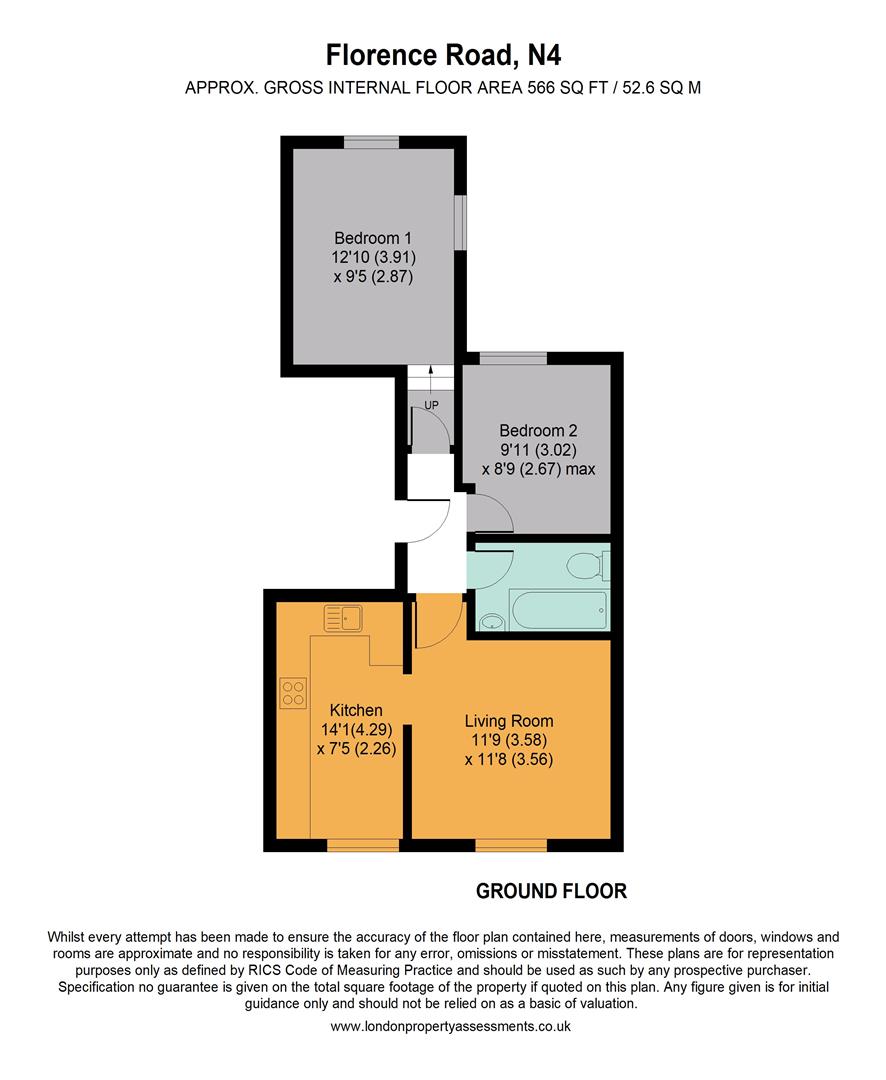 2 Bedrooms Flat to rent in Florence Road, London N4