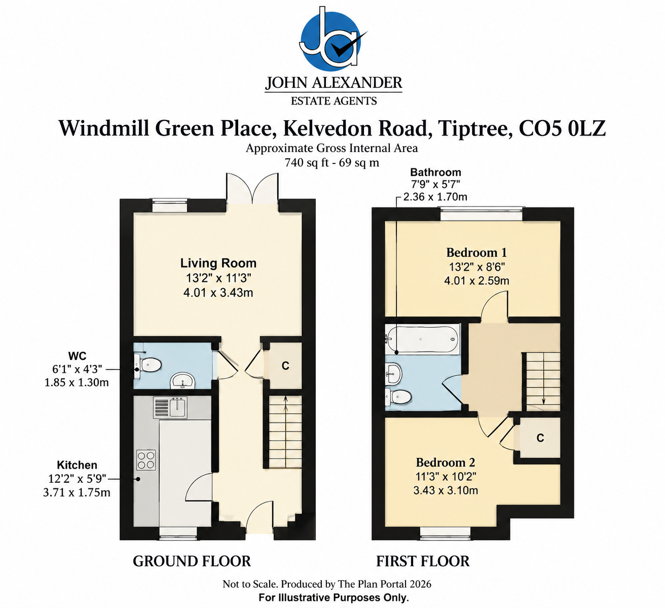7 Windmill green place, Kelvedon Road, Colchester floorplan