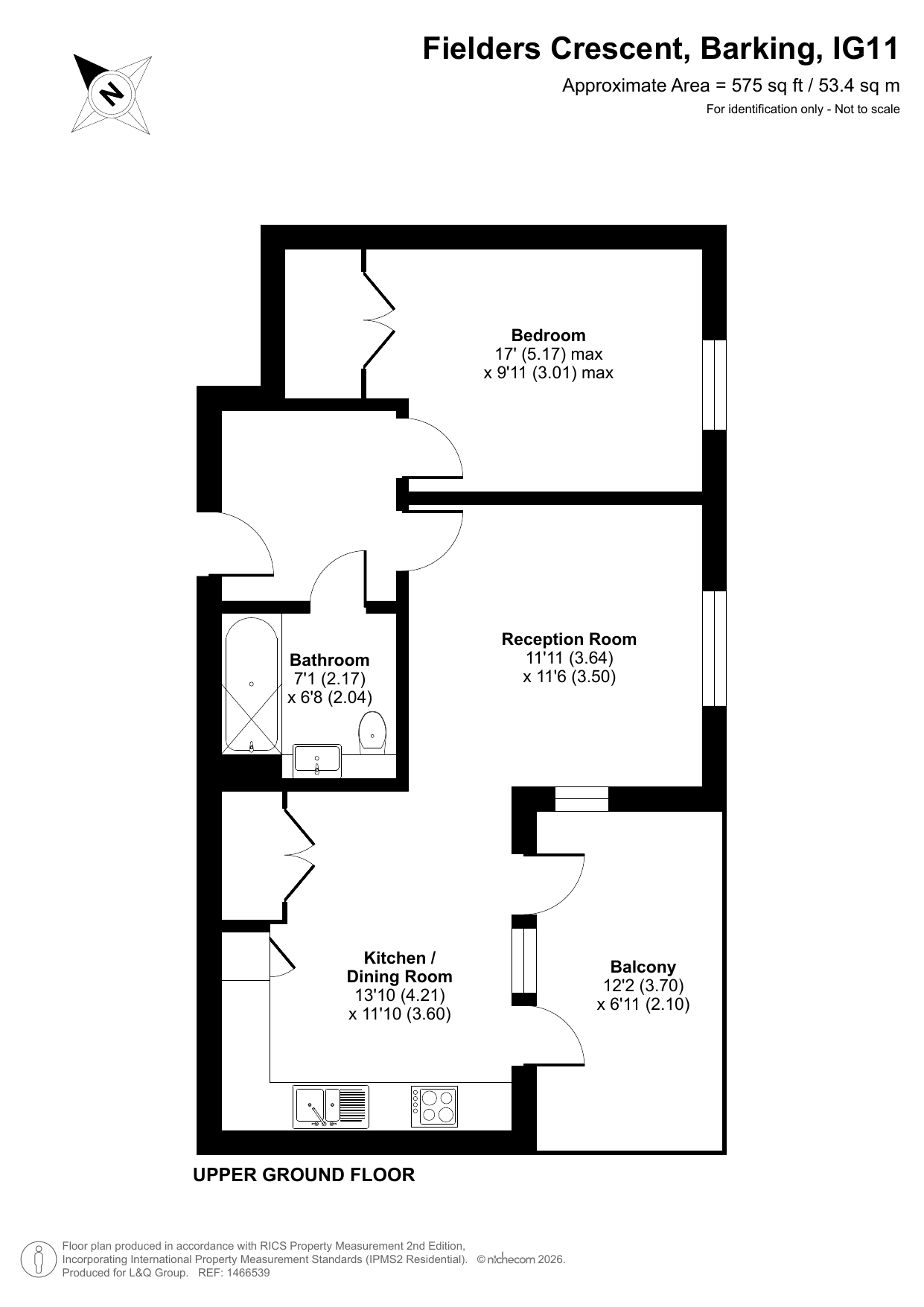 Fielders Crescent, Barking floorplan