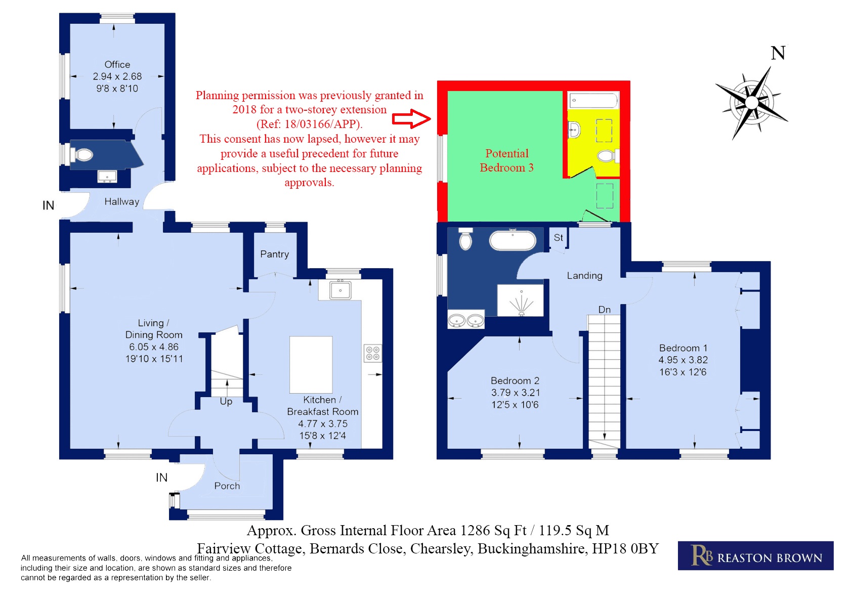 Bernards Close, Chearsley floorplan