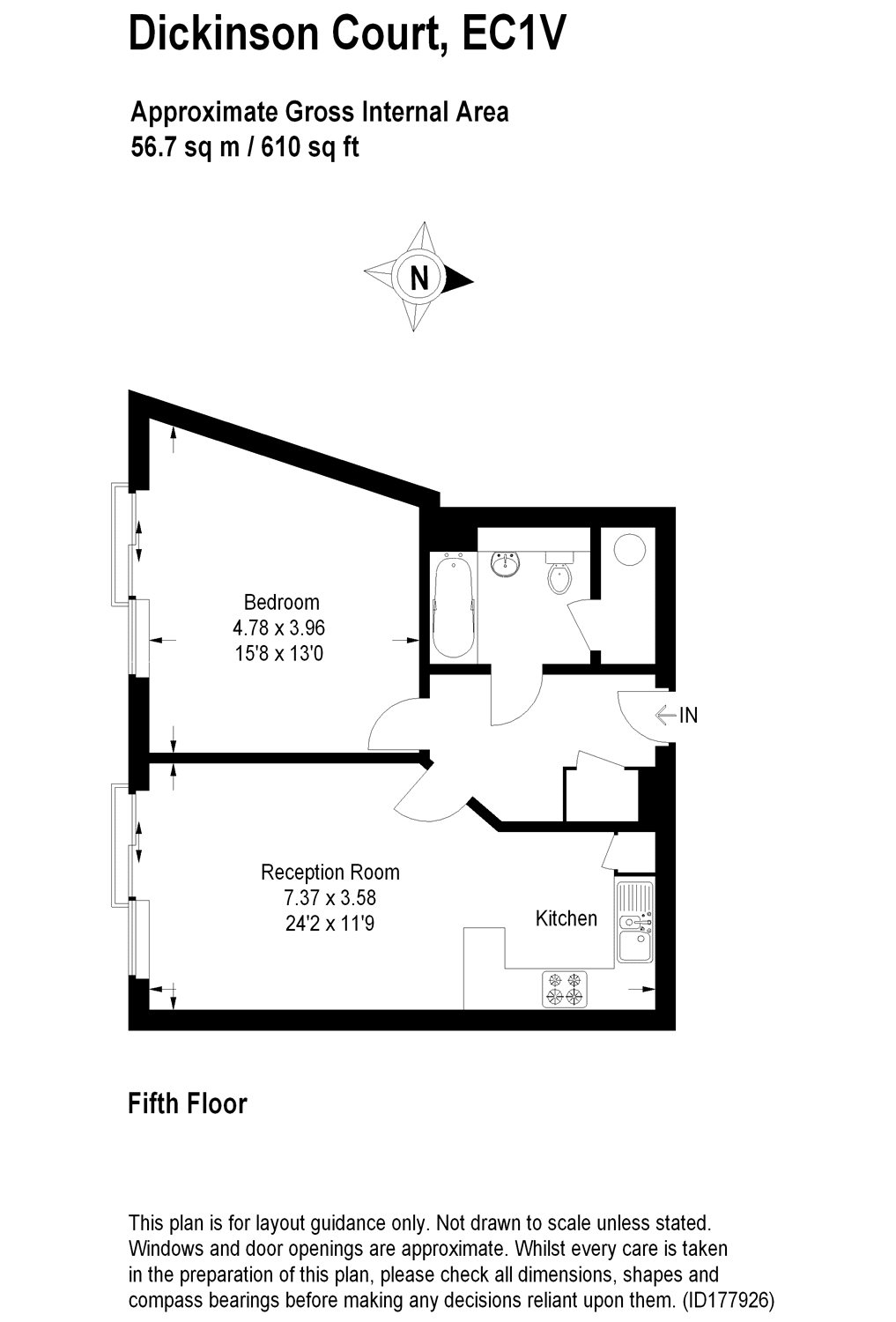 1 Bedrooms Flat to rent in Dickinson Court, 15 Brewhouse Yard, London EC1V