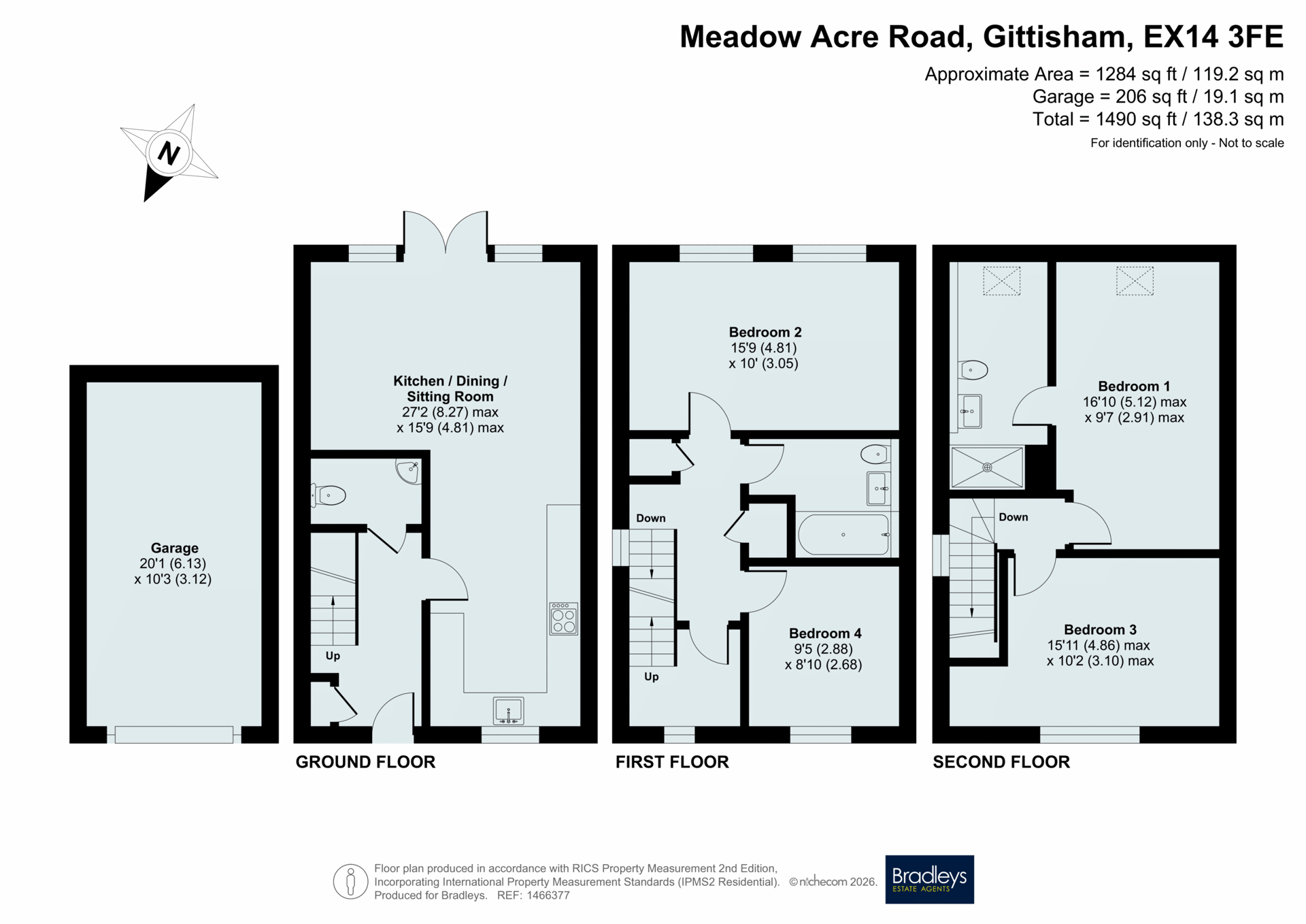 35, Meadow Acre Road, Gittisham floorplan
