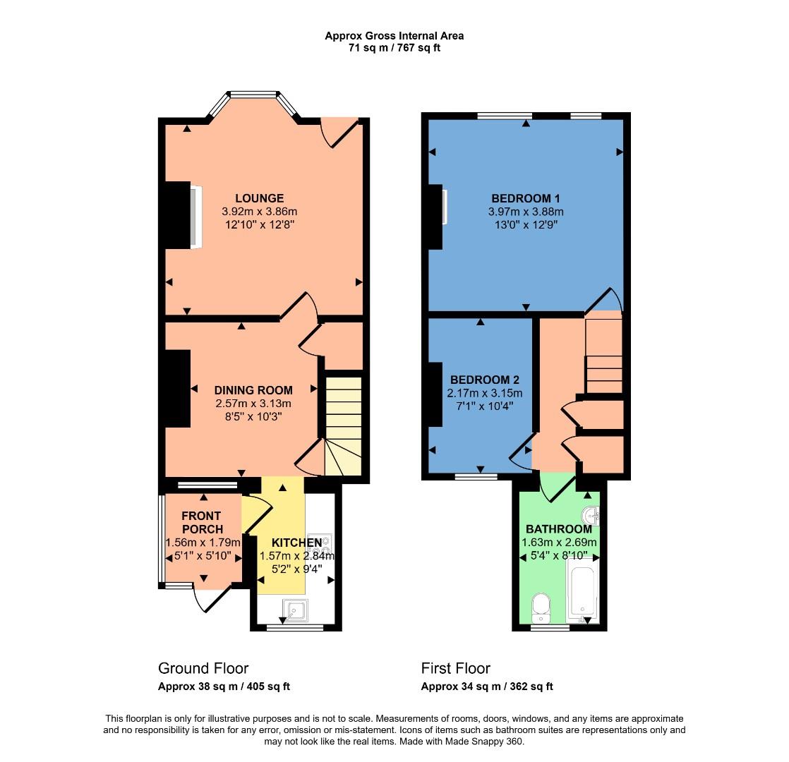 74, Willow Terrace, Soothill floorplan