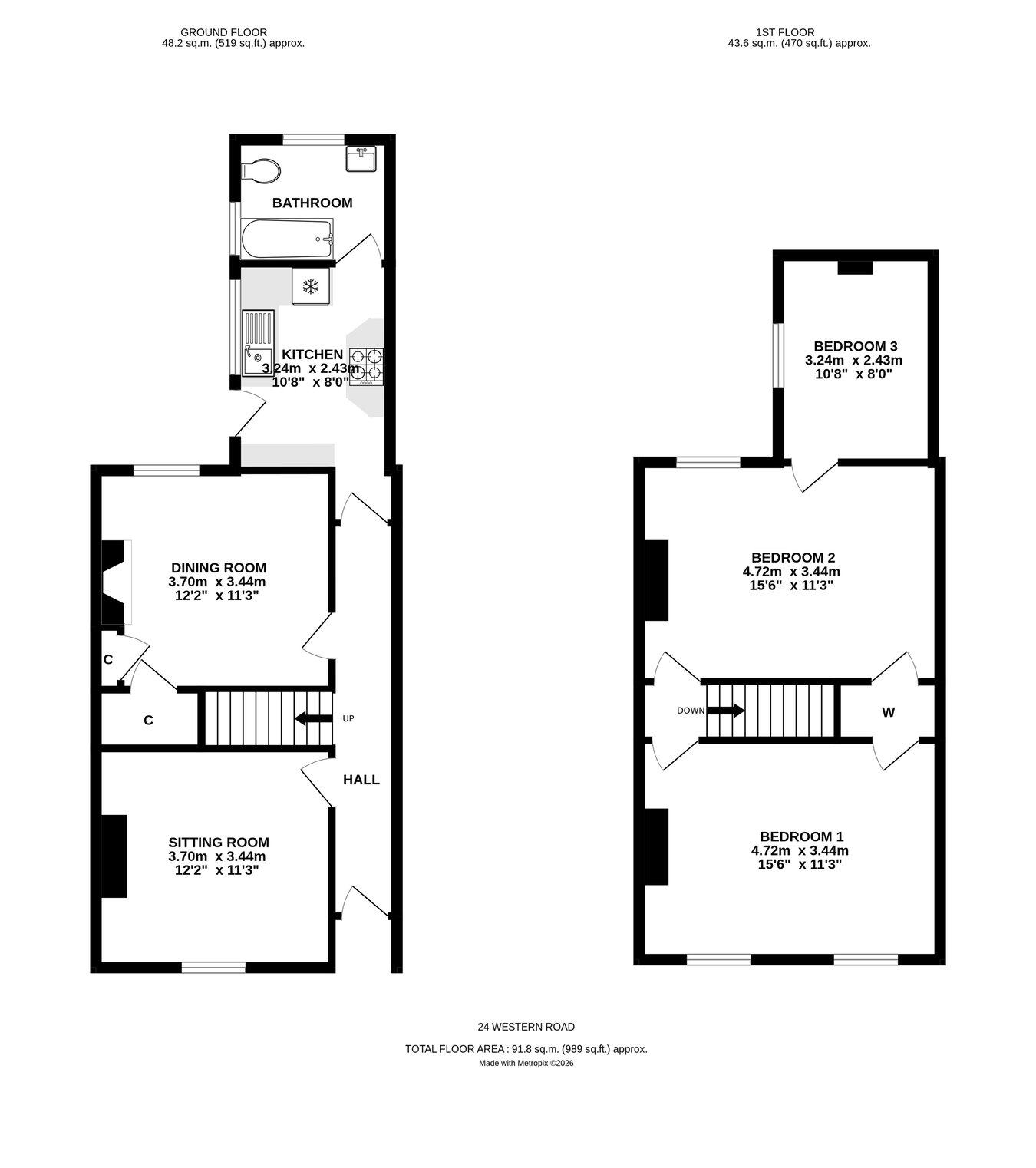 24, Western Road, Lymington floorplan