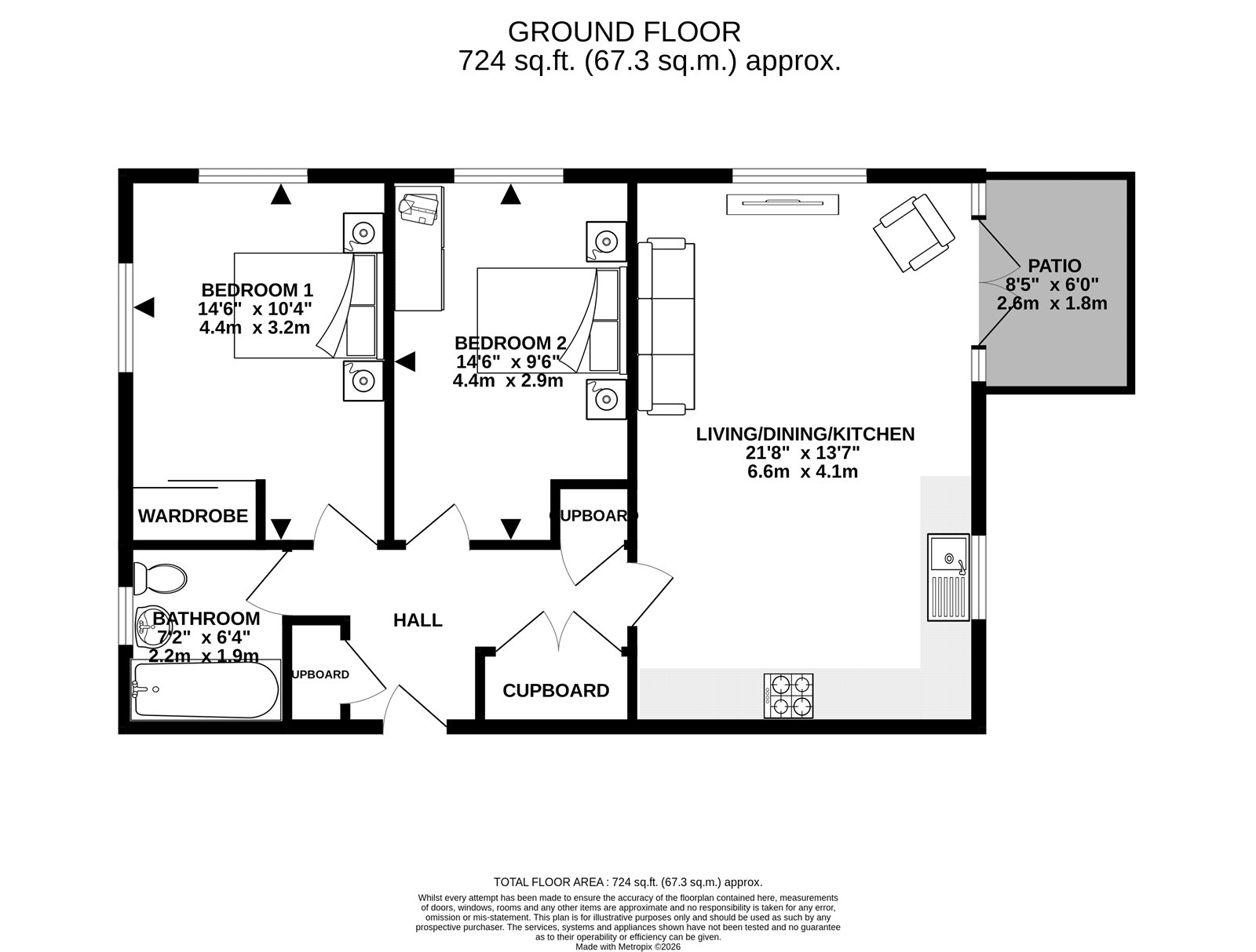31, Long Lane, Handcross floorplan