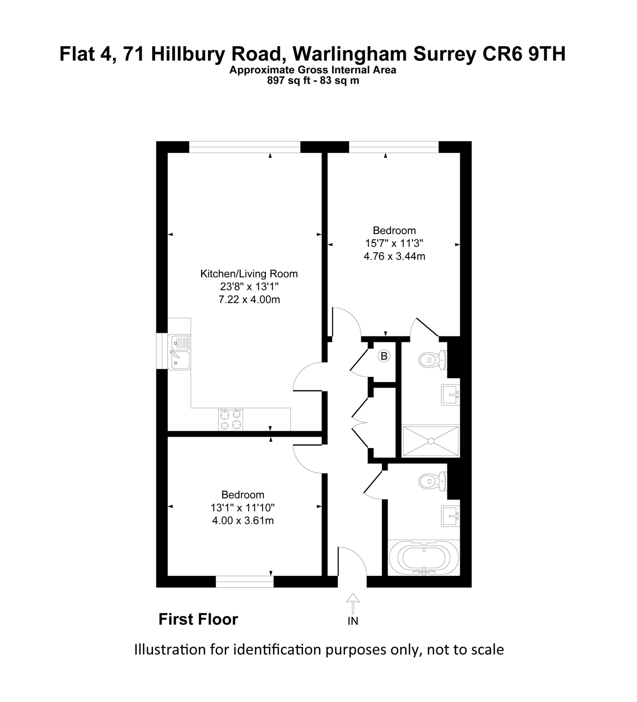 4a 71, Hillbury Road, London floorplan