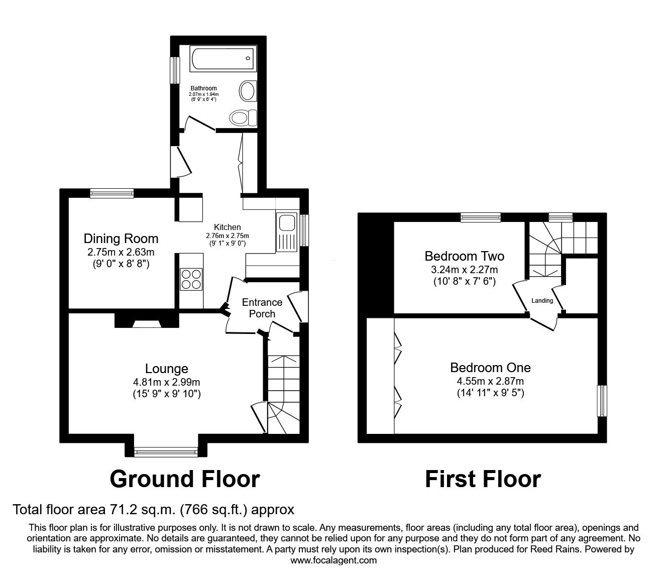 2 Weston Cottages,, Maer Lane, Stafford floorplan