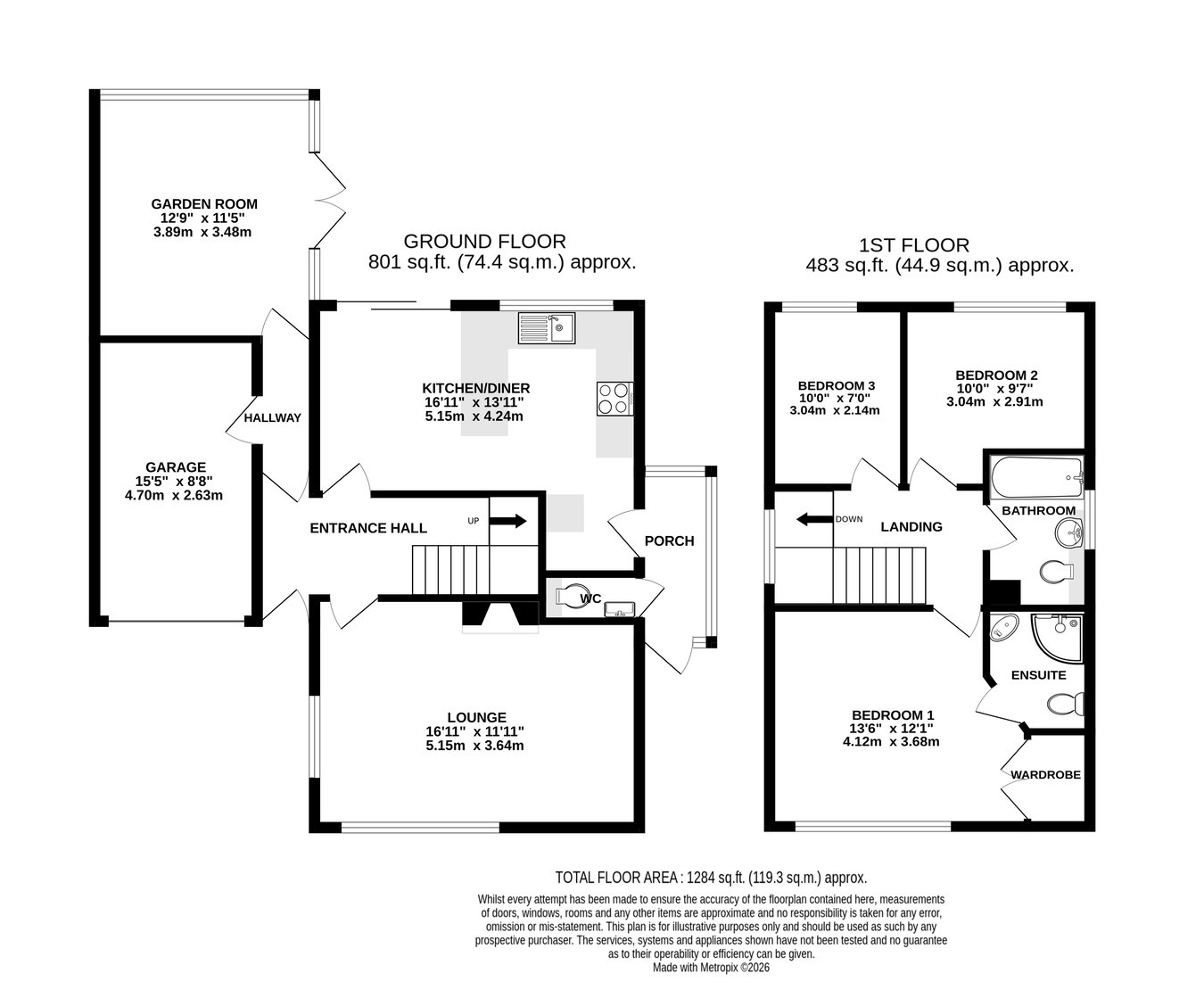 2, Basildene Close, Abergavenny floorplan
