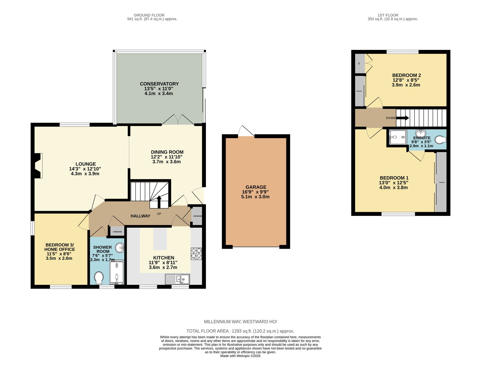 12 Millennium Way, Bideford floorplan