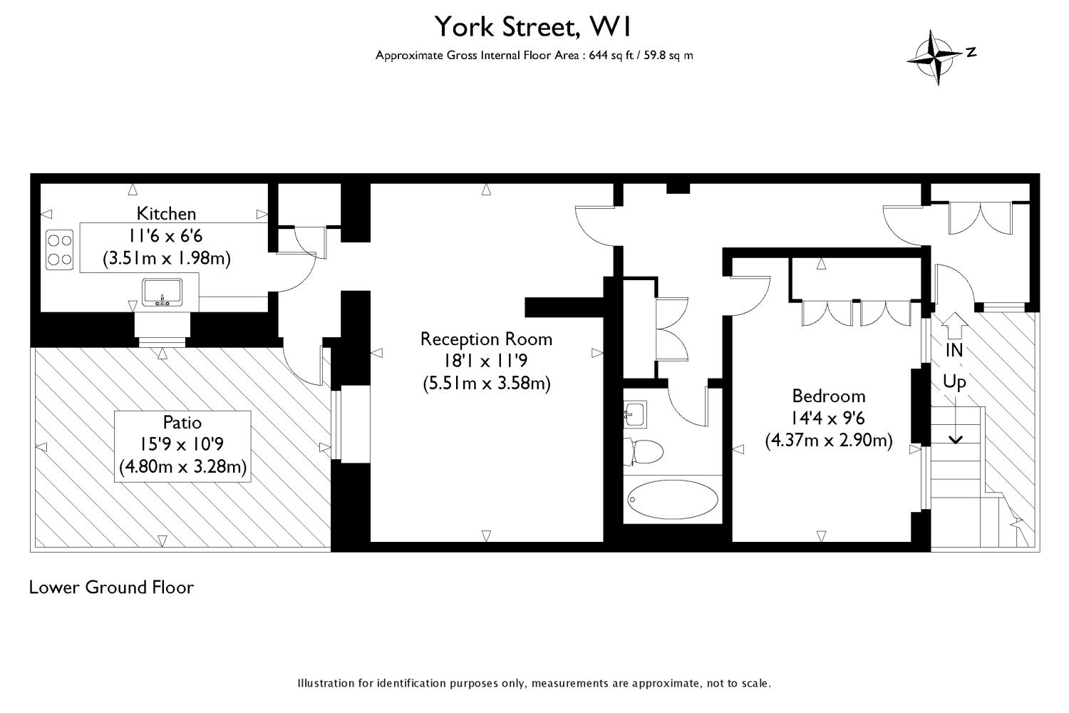 1 Bedrooms Flat to rent in York Street, London W1U