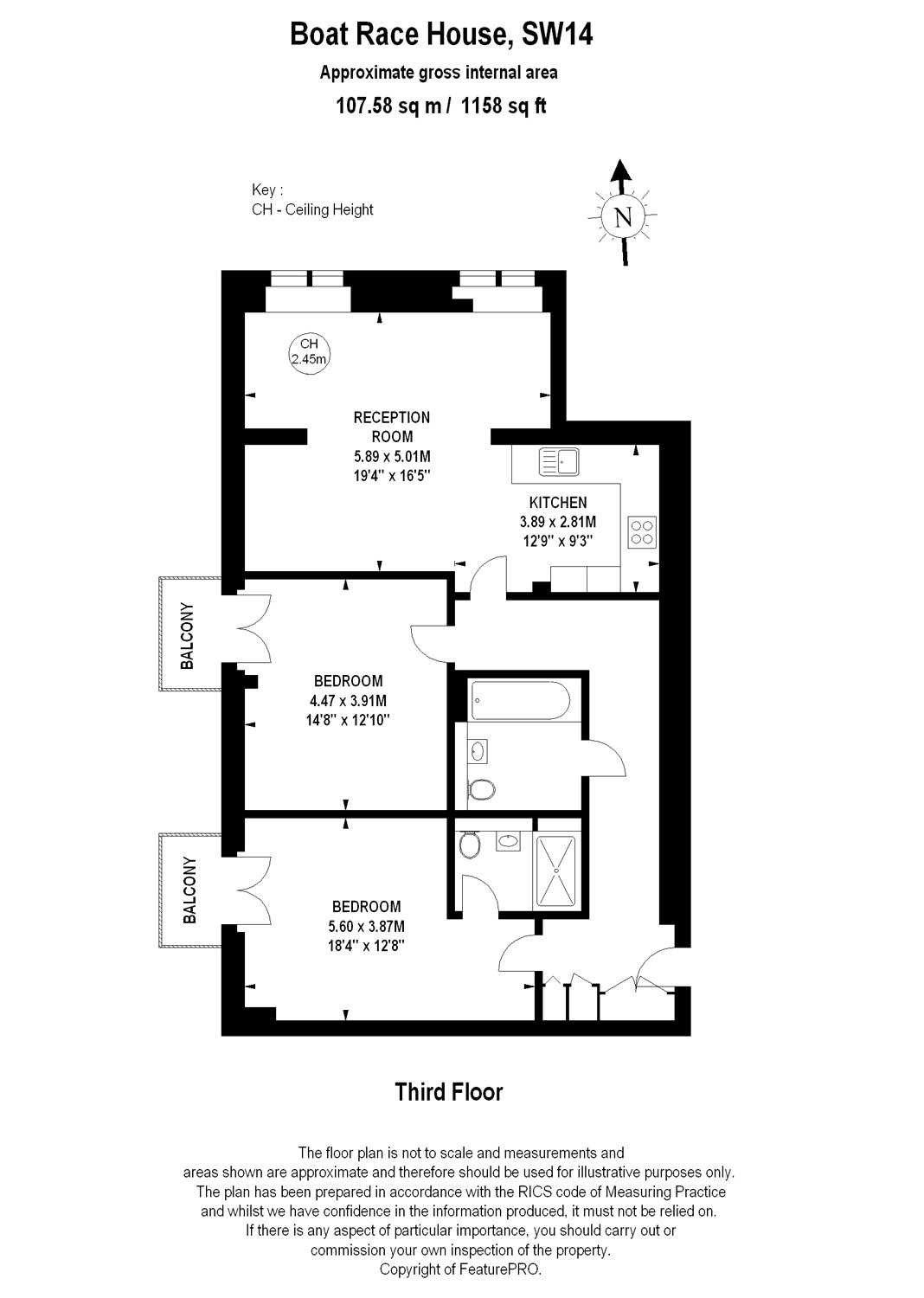 2 Bedrooms Flat for sale in Mortlake High Street, London SW14