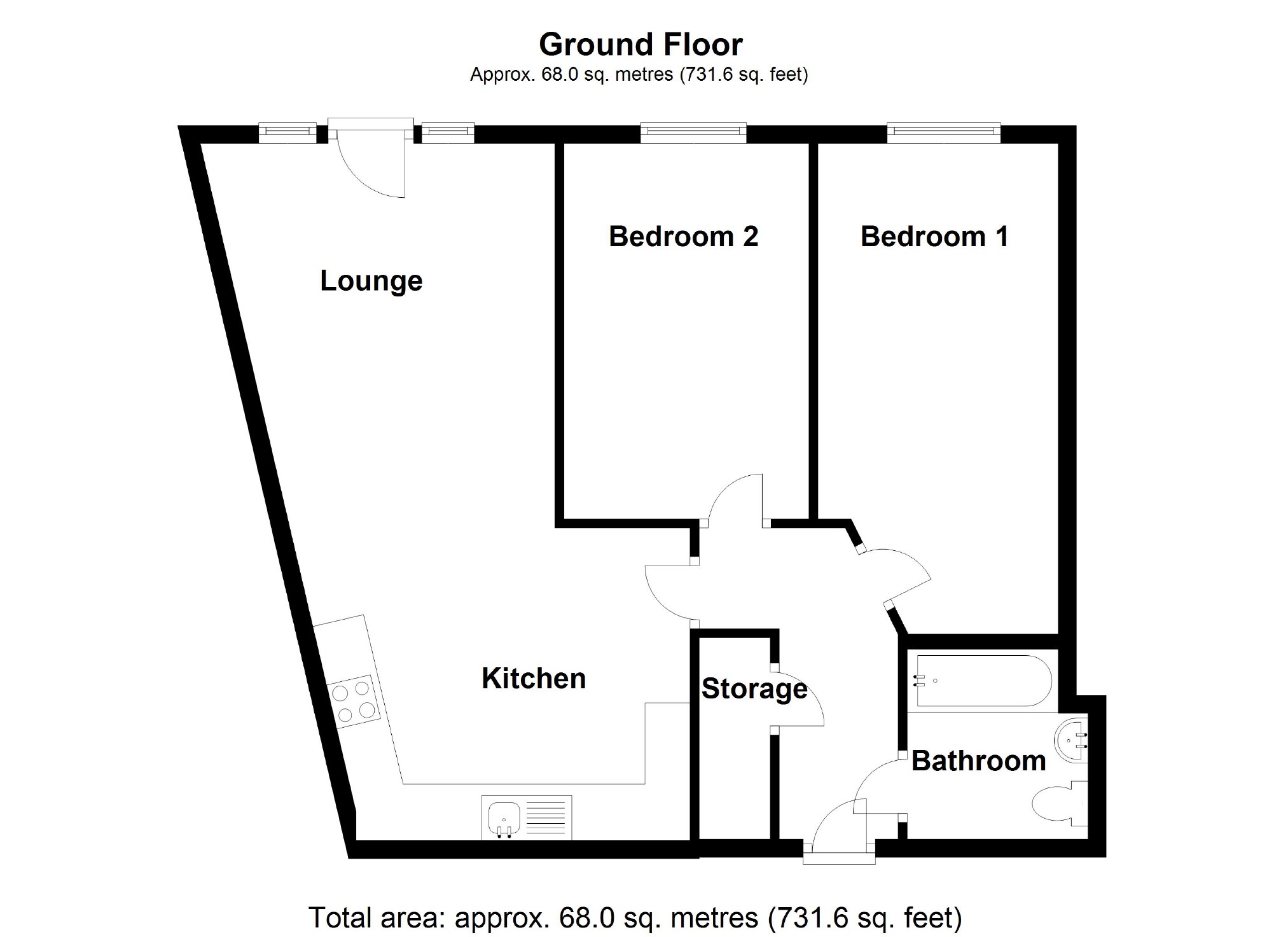 2 Bedrooms Flat to rent in Hamilton House, Wolverton Park Road, Milton Keynes MK12