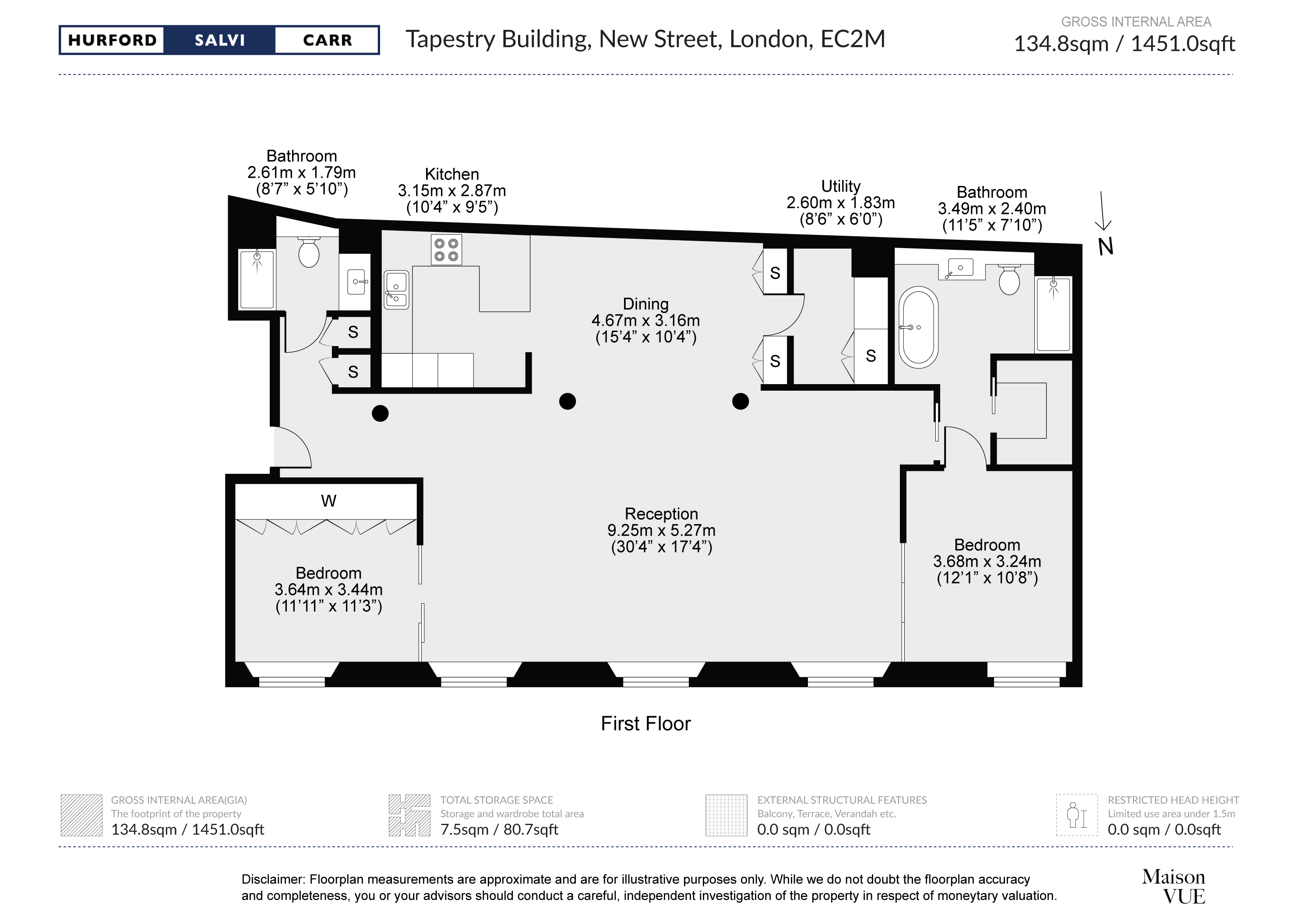 2 Tapestry Building, 16, New Street, London floorplan