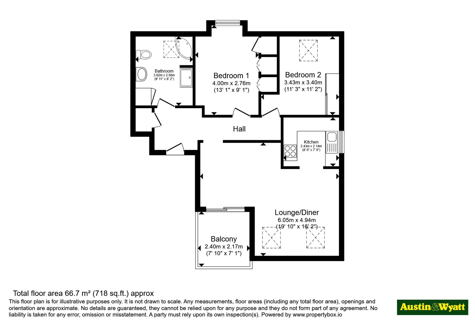 Flat 7, Sunridge Shades 11-15,, Belle Vue Road, Poole floorplan