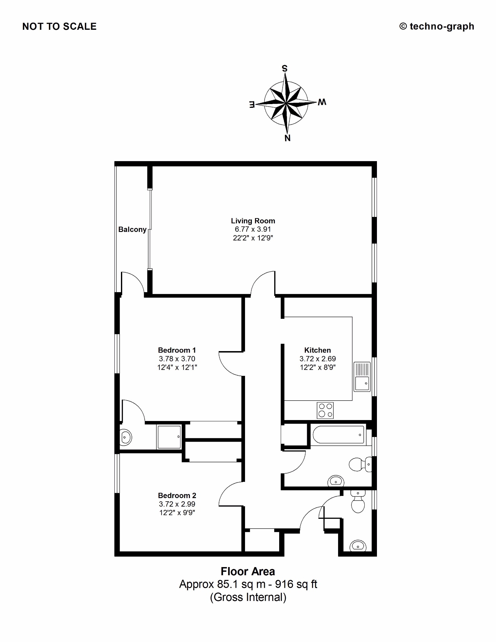 2 Bedrooms Flat to rent in Grosvenor Drive, Maidenhead SL6
