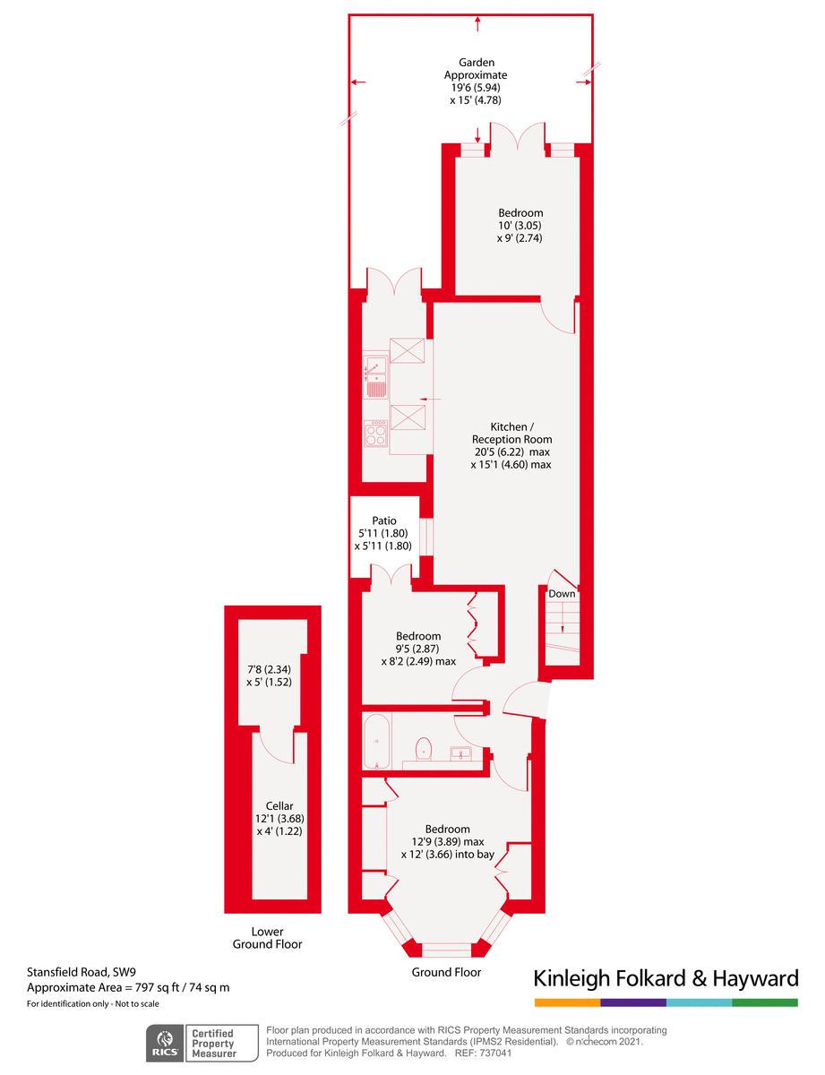 Flat 1, 41, Stansfield Road, London floorplan