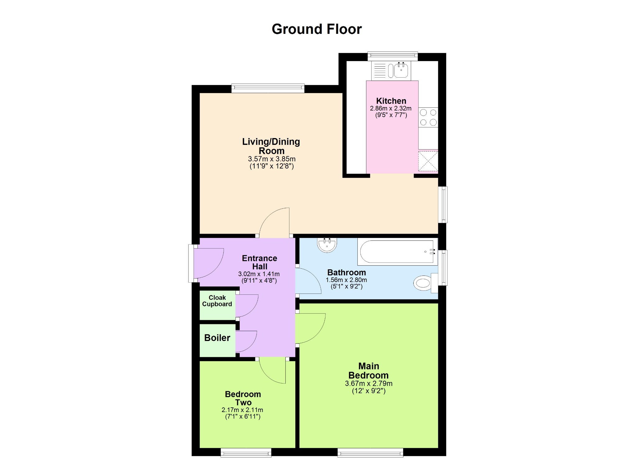 17 Plough Close, Daventry, Northamptonshire floorplan