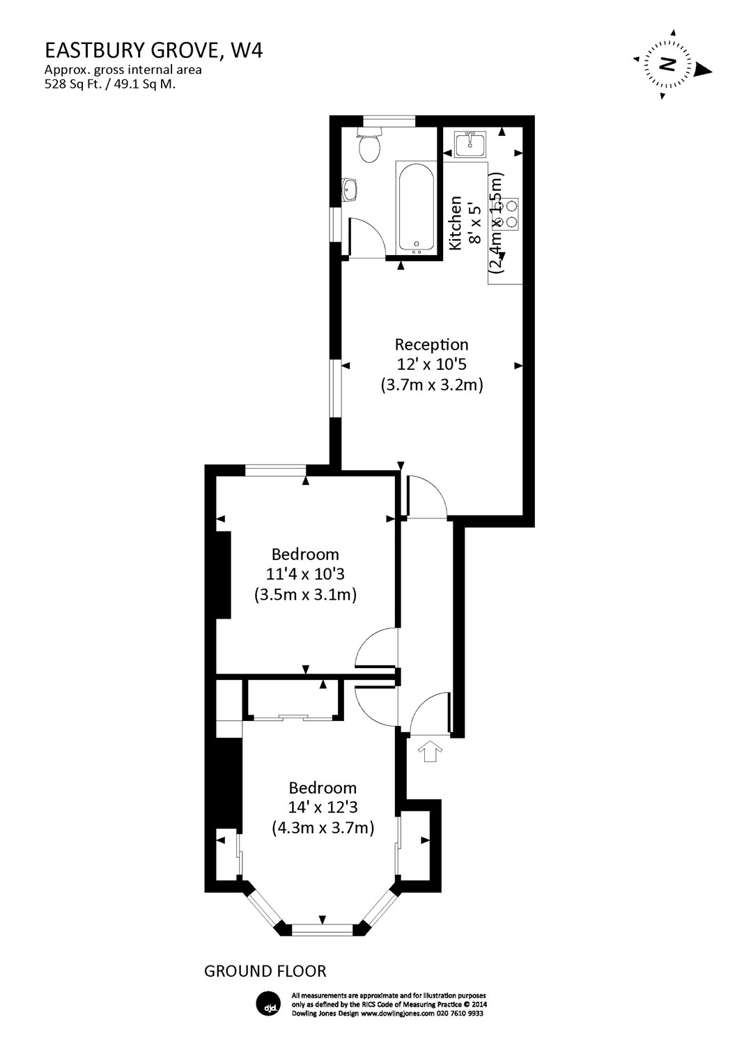 2 Bedrooms Flat to rent in Eastbury Grove, Chiswick, London W4