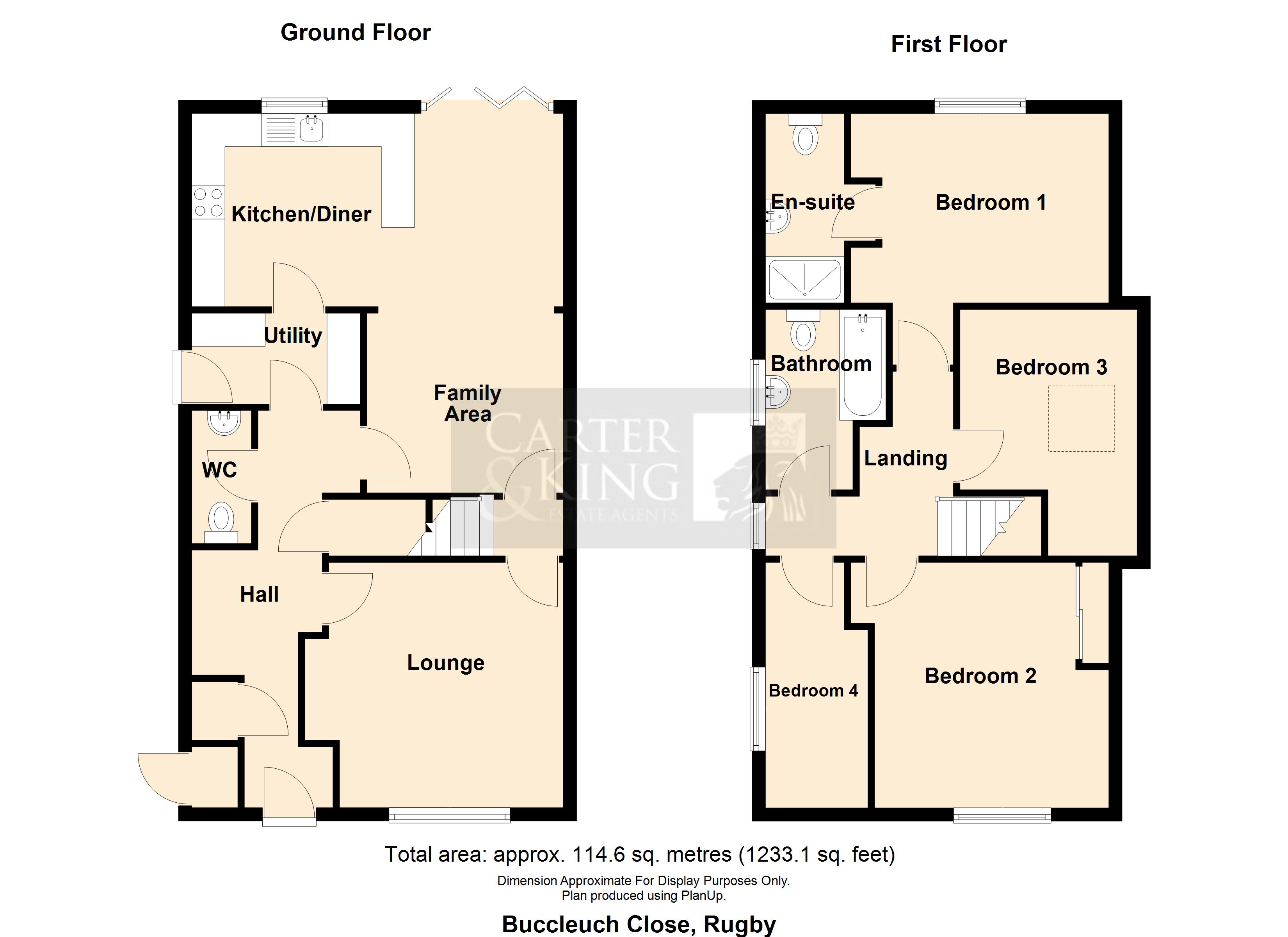 13, Buccleuch Close, Rugby floorplan