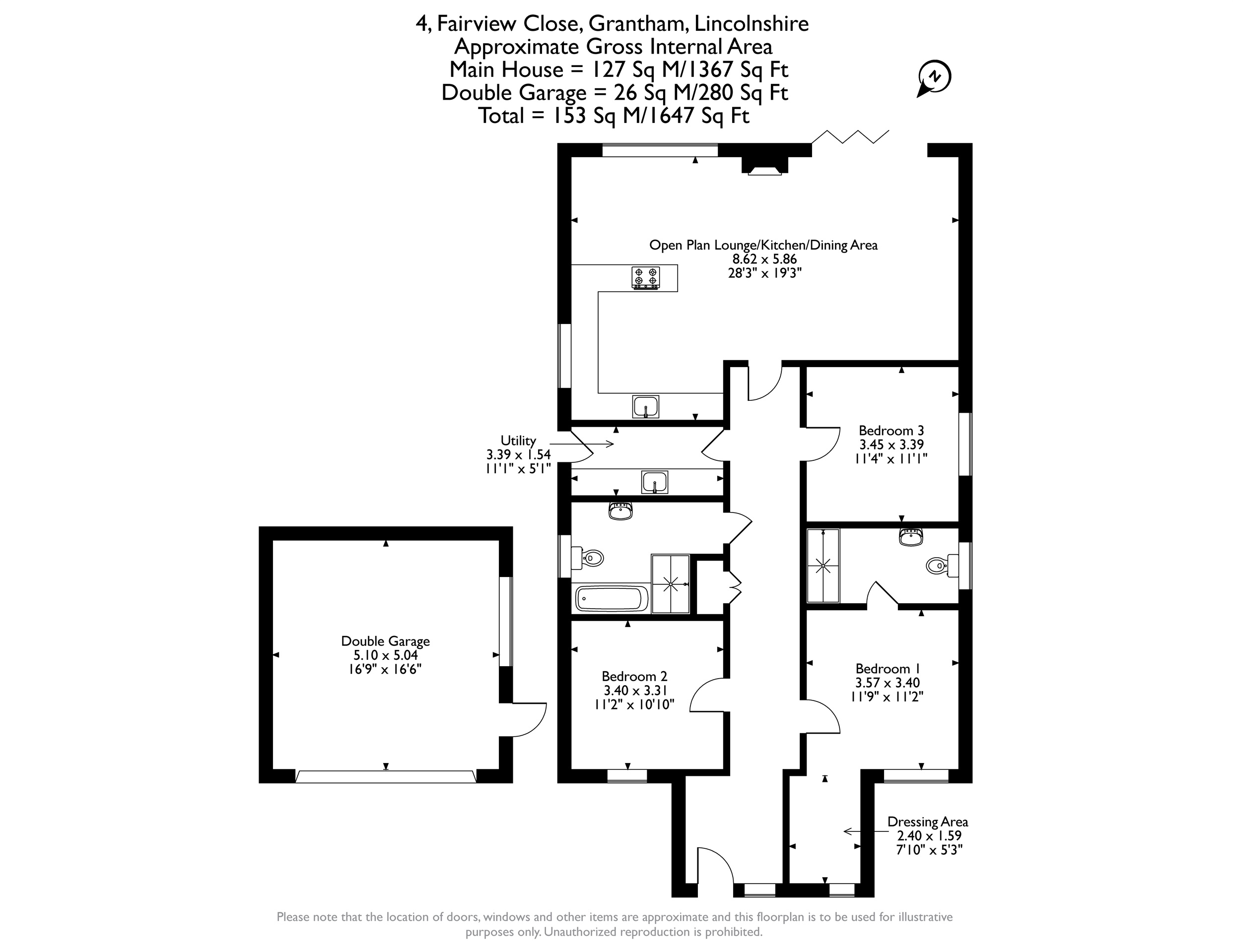 4, Fairview Close, Grantham floorplan