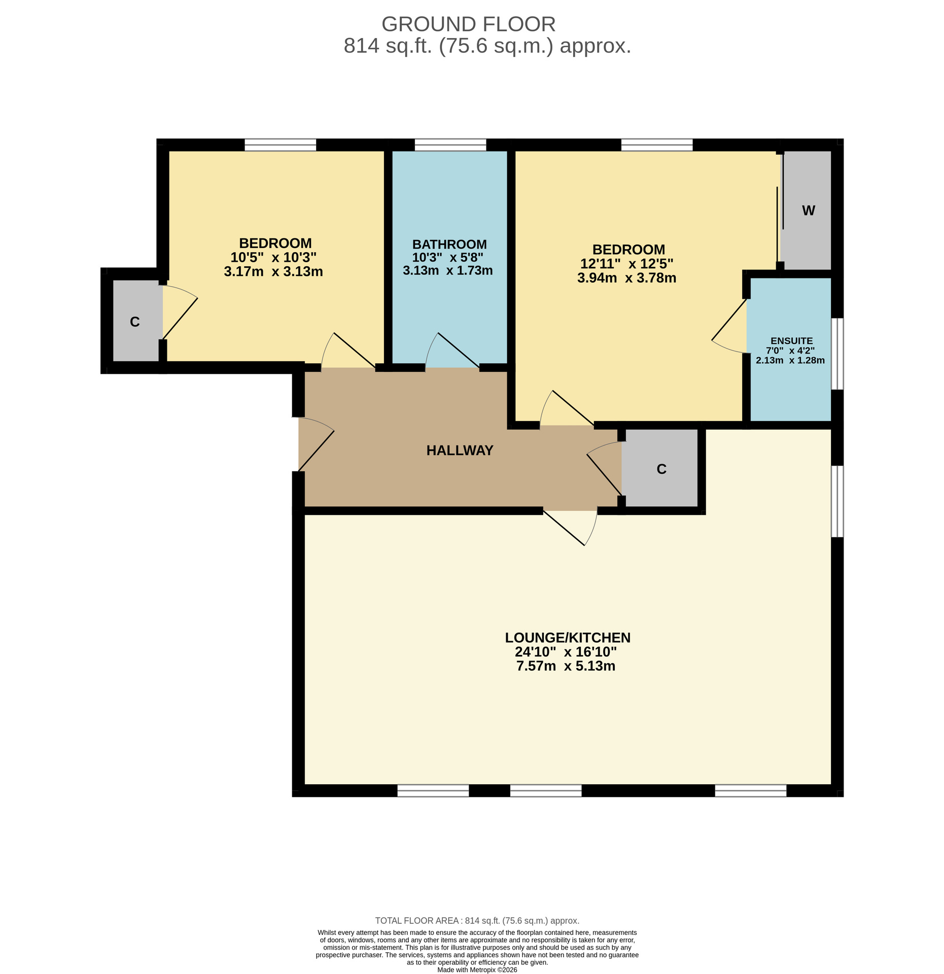 1D, Innes Park Road, Skelmorlie floorplan