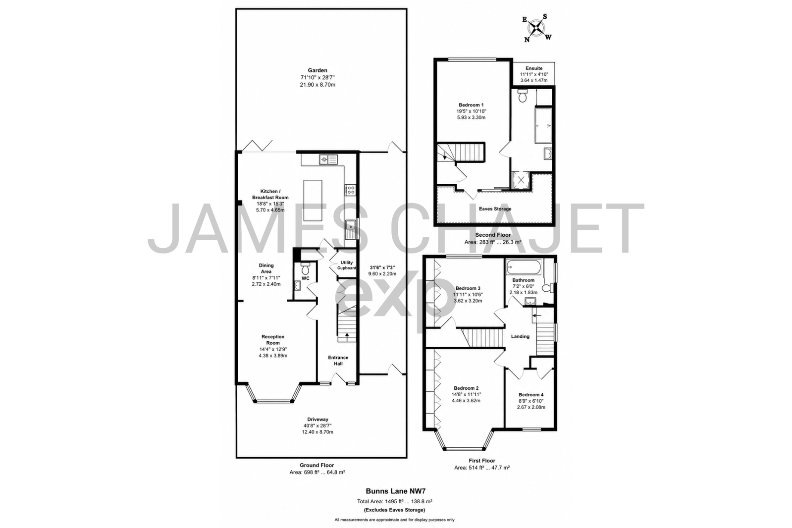 23, Bunns Lane, London floorplan