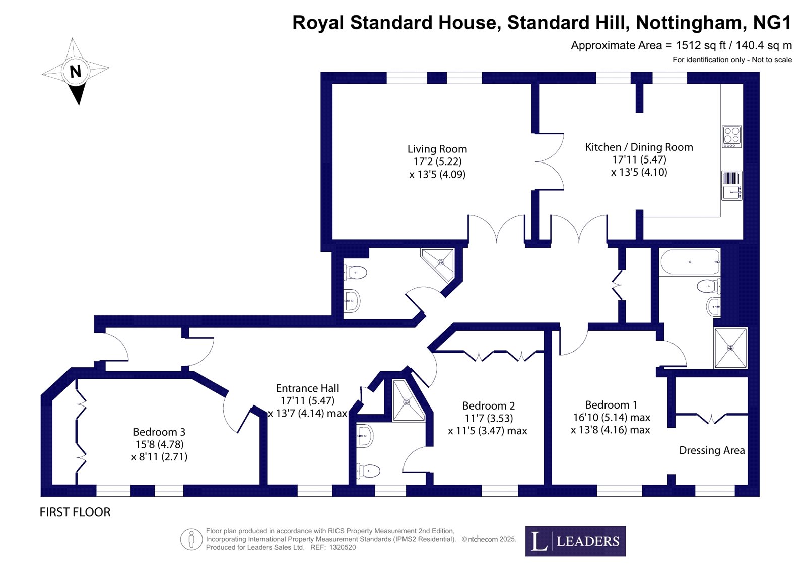 Flat 18, Royal Standard House, Nottingham floorplan