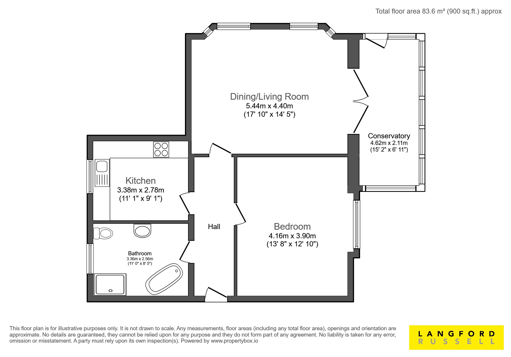 Flat 1, Ladycroft, 58, Heathfield Road, Keston floorplan